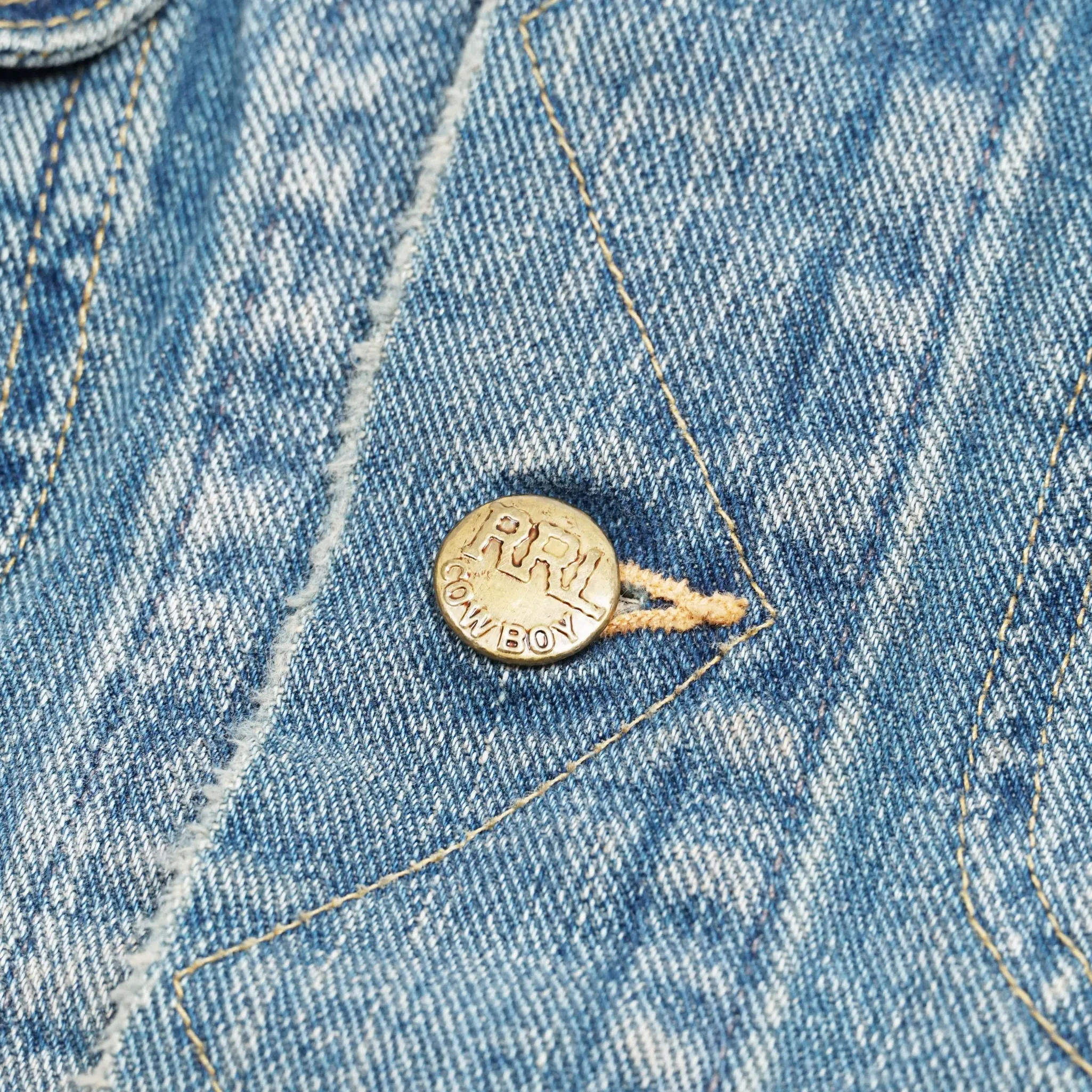 Double RL 50's Style Stone Washed Cowboy Denim Jacket