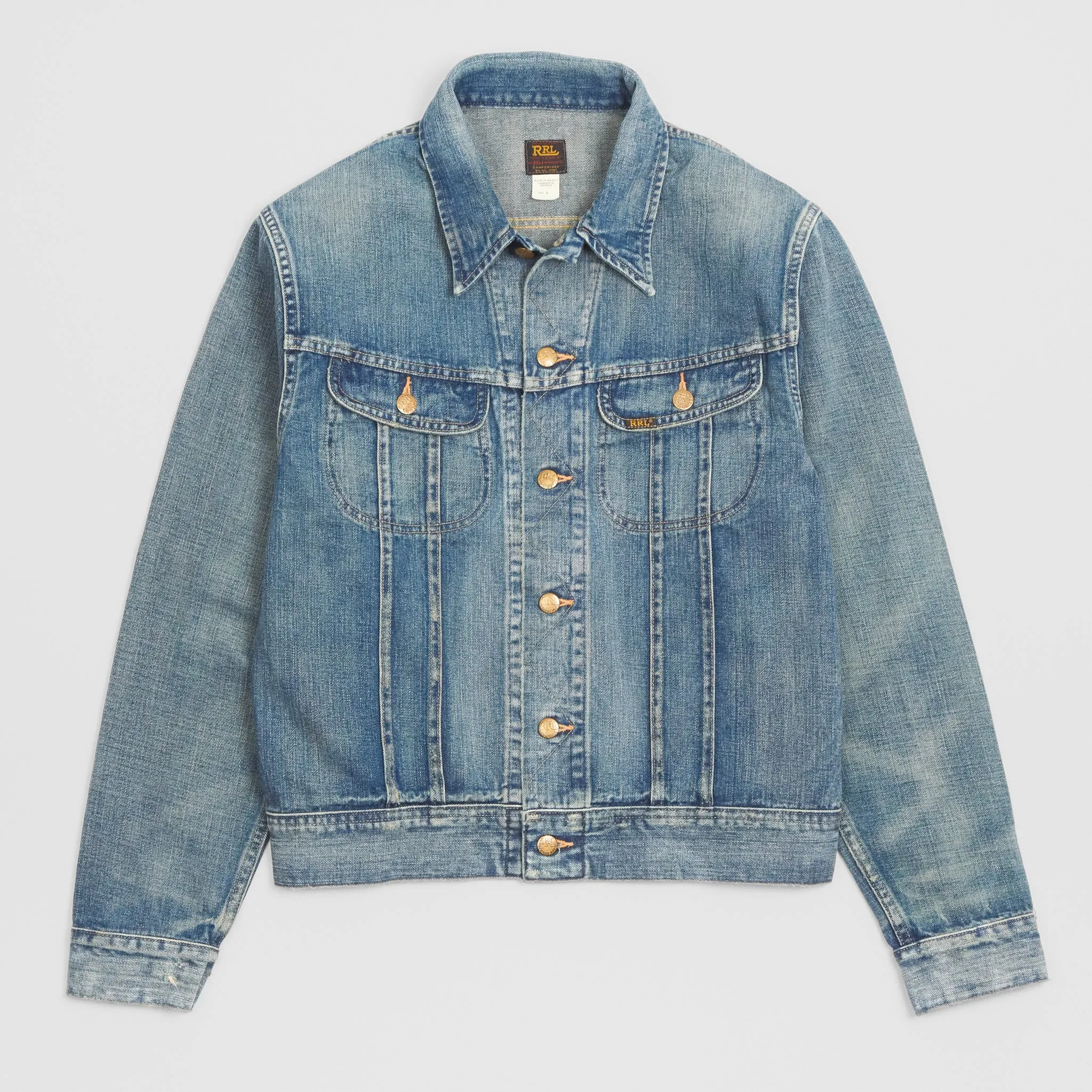 Double RL 50's Style Stone Washed Cowboy Denim Jacket