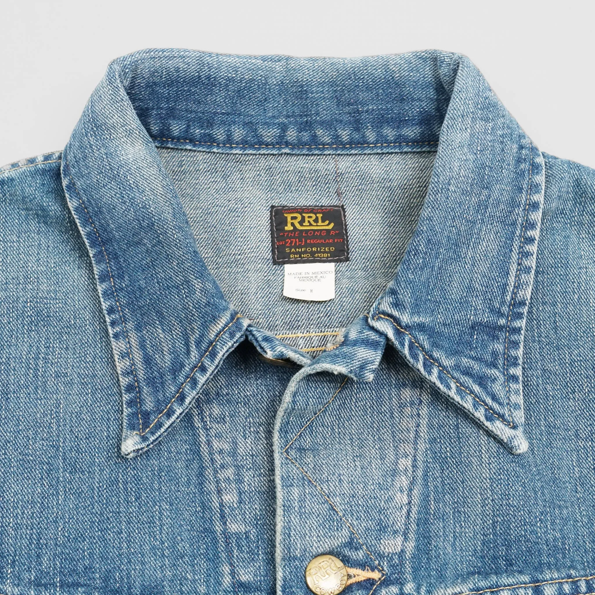 Double RL 50's Style Stone Washed Cowboy Denim Jacket