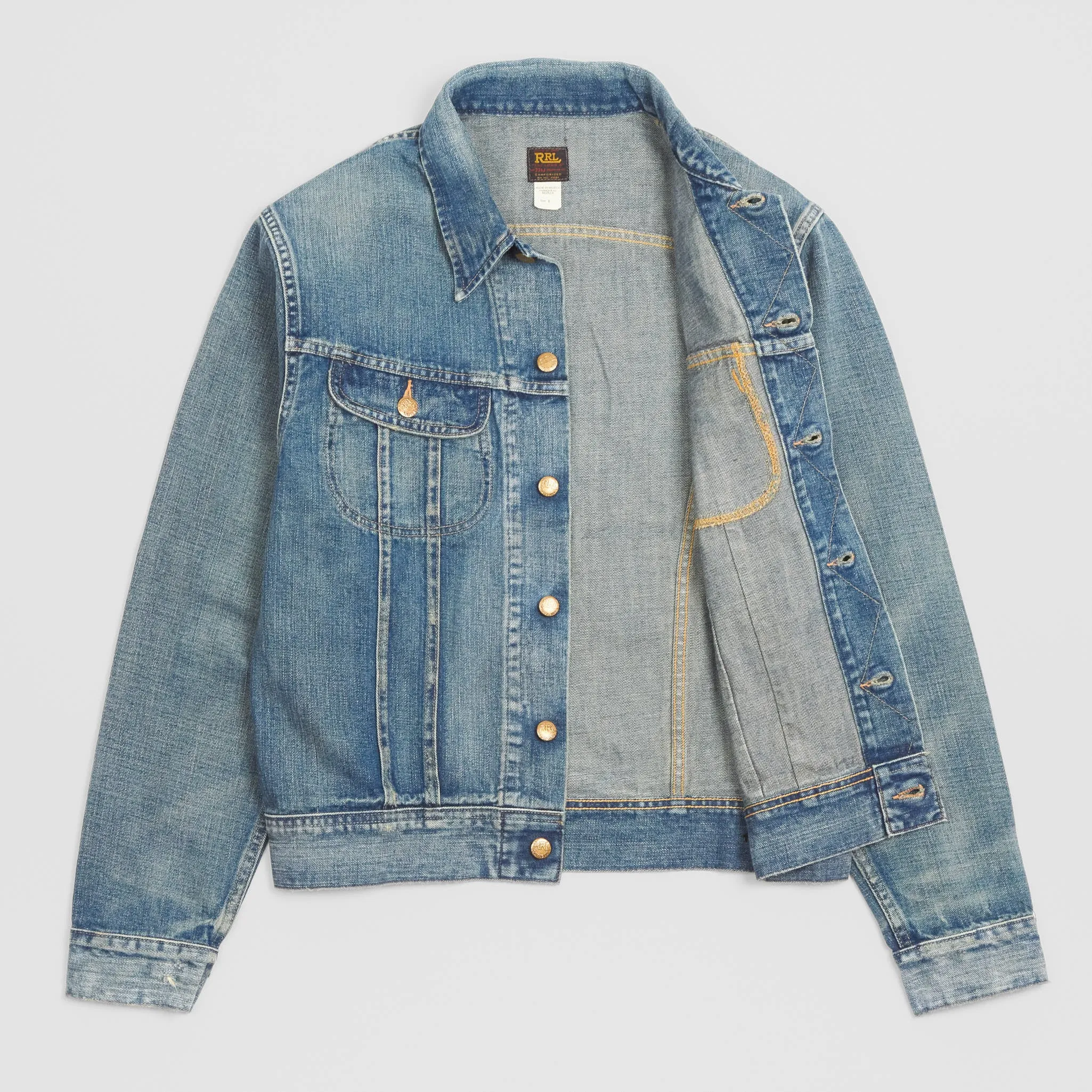 Double RL 50's Style Stone Washed Cowboy Denim Jacket