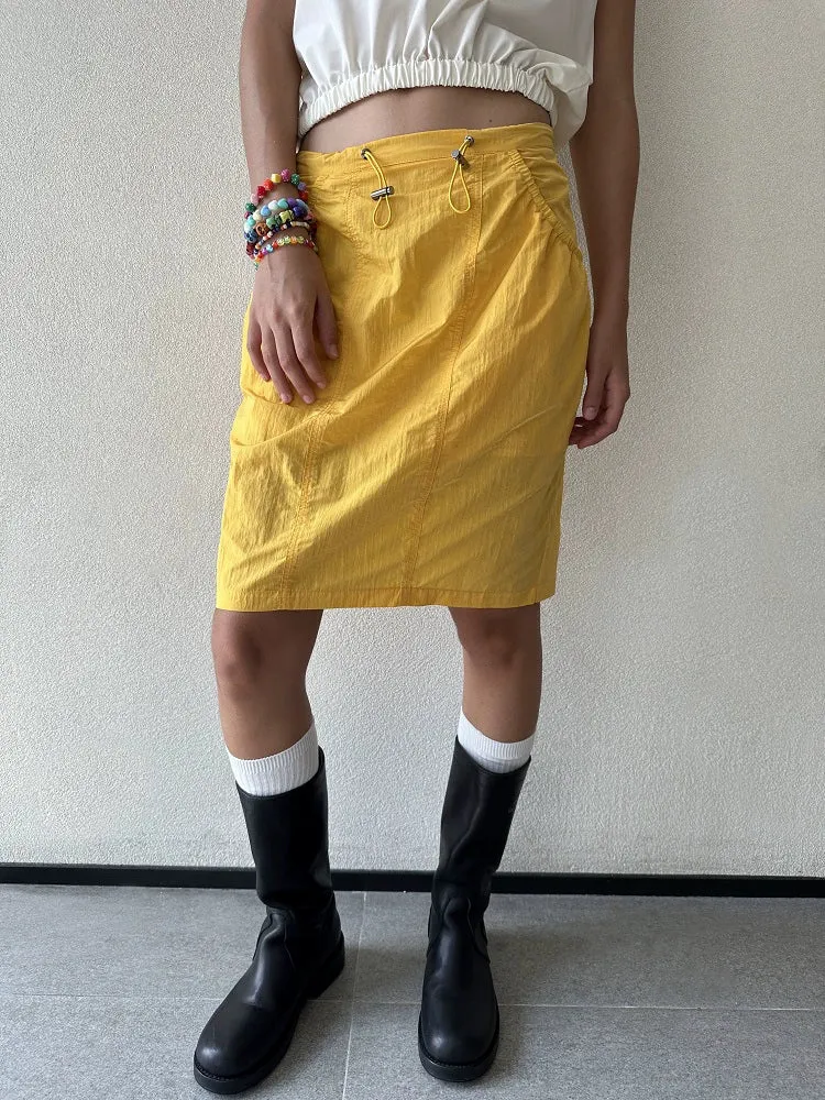 Drawstring Knee-Length Skirt