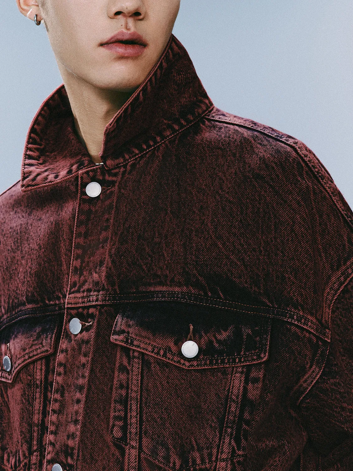 Drop Shoulder Sleeve Denim Jackets