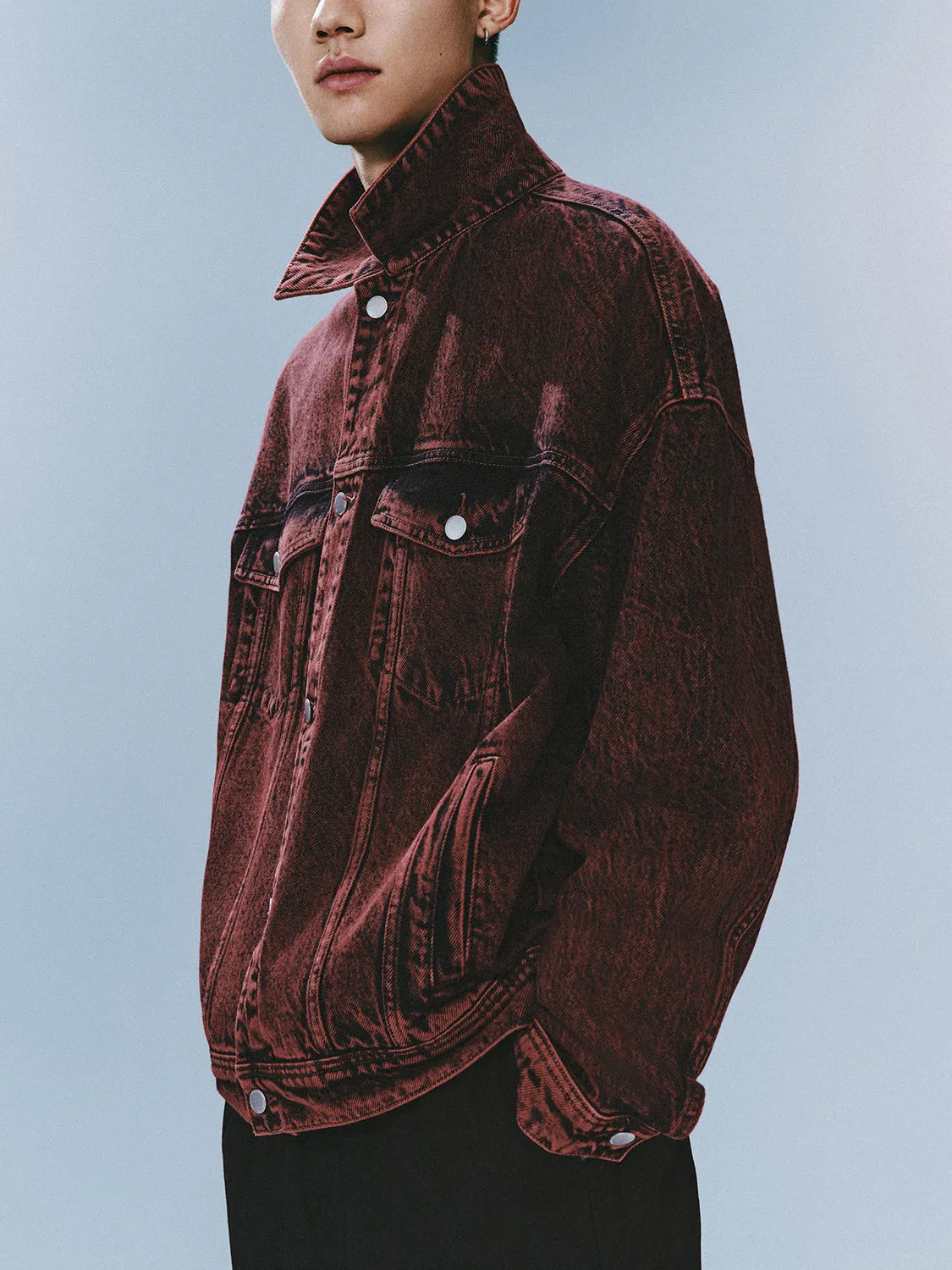 Drop Shoulder Sleeve Denim Jackets