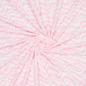 Dty Printed Stretch Wavey Pink