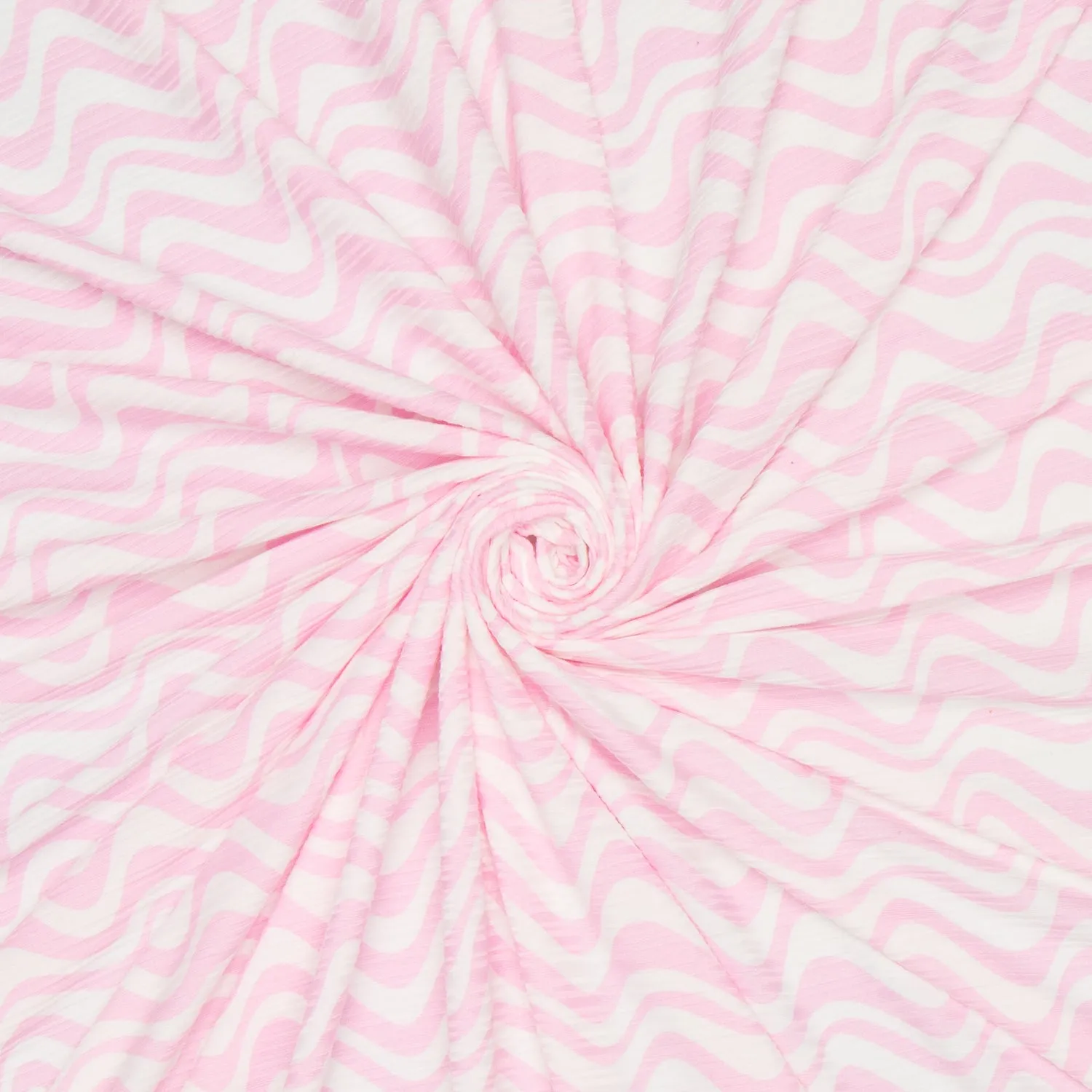 Dty Printed Stretch Wavey Pink