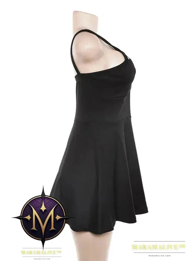 Edgy Gothic Punk Strappy Dress for Alternative Style