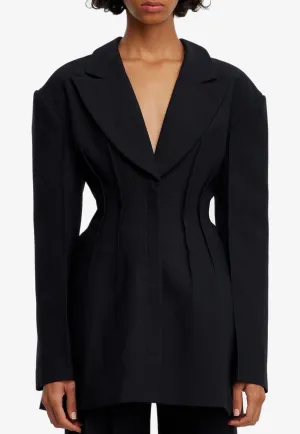 Edrom Open Back Blazer