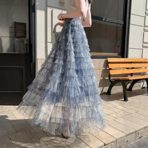 Elegant A-Line Skirt for Women with a Flowing Tiered Design