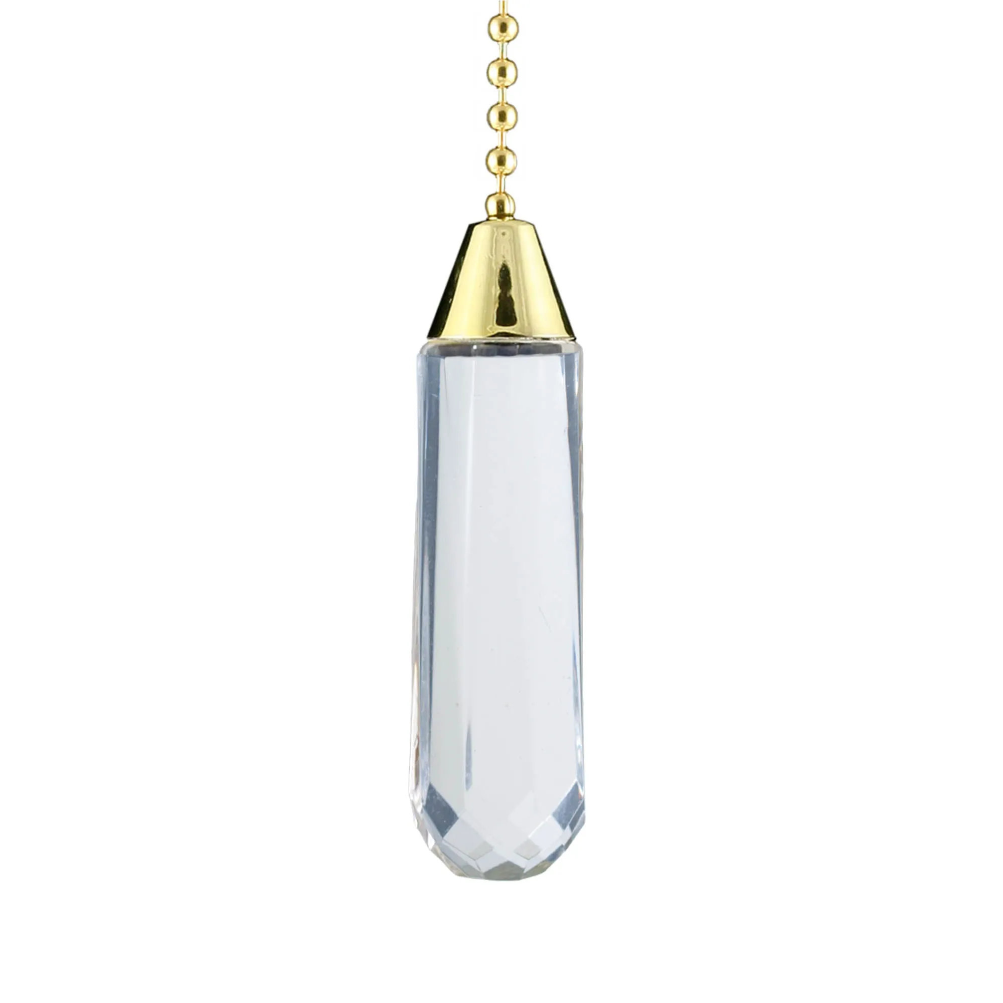 ElekTek Light Pull Chain Acrylic Crystal Facets With 80cm Matching Chain