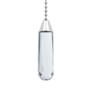 ElekTek Light Pull Chain Acrylic Crystal Facets With 80cm Matching Chain