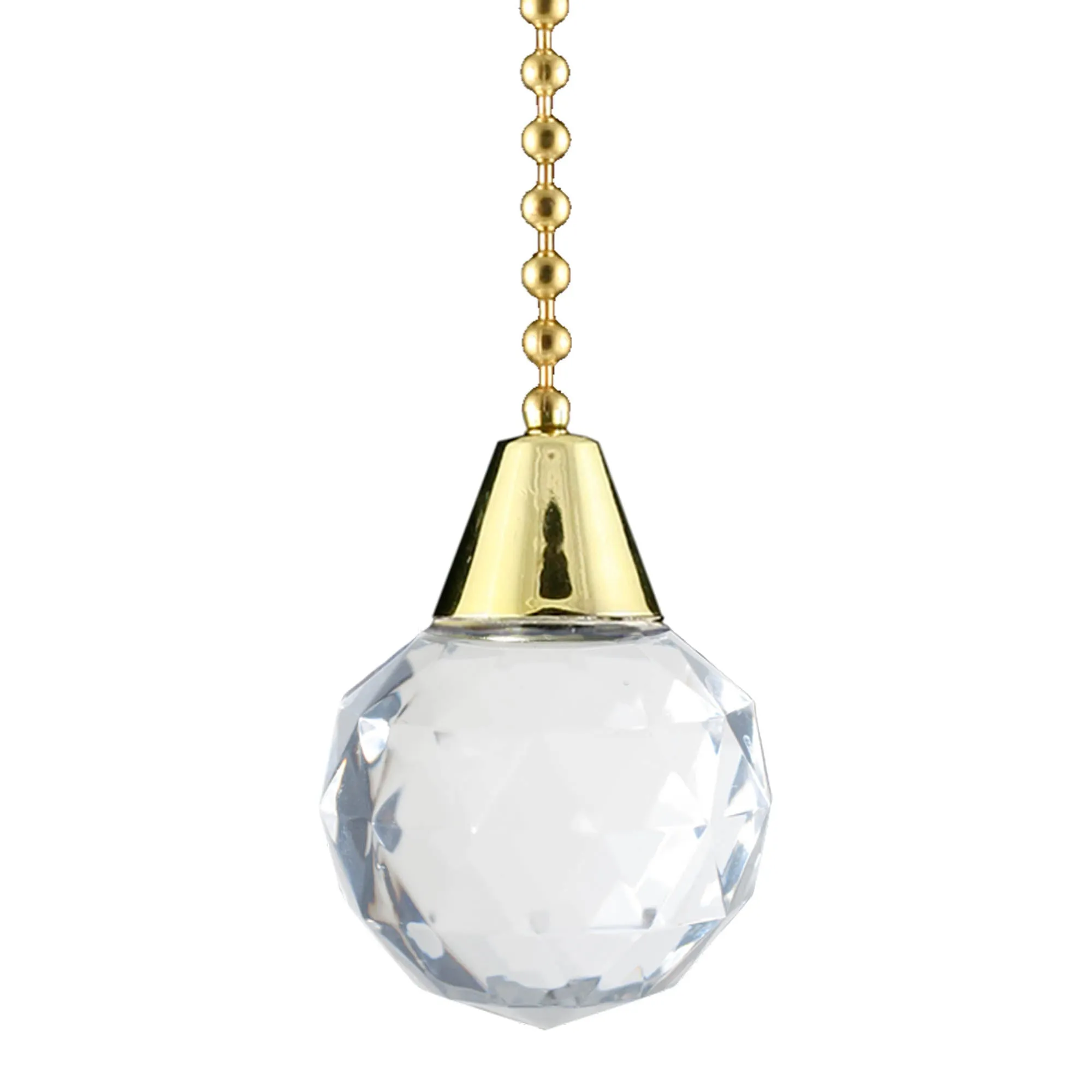 ElekTek Light Pull Chain Acrylic Crystal Facets With 80cm Matching Chain