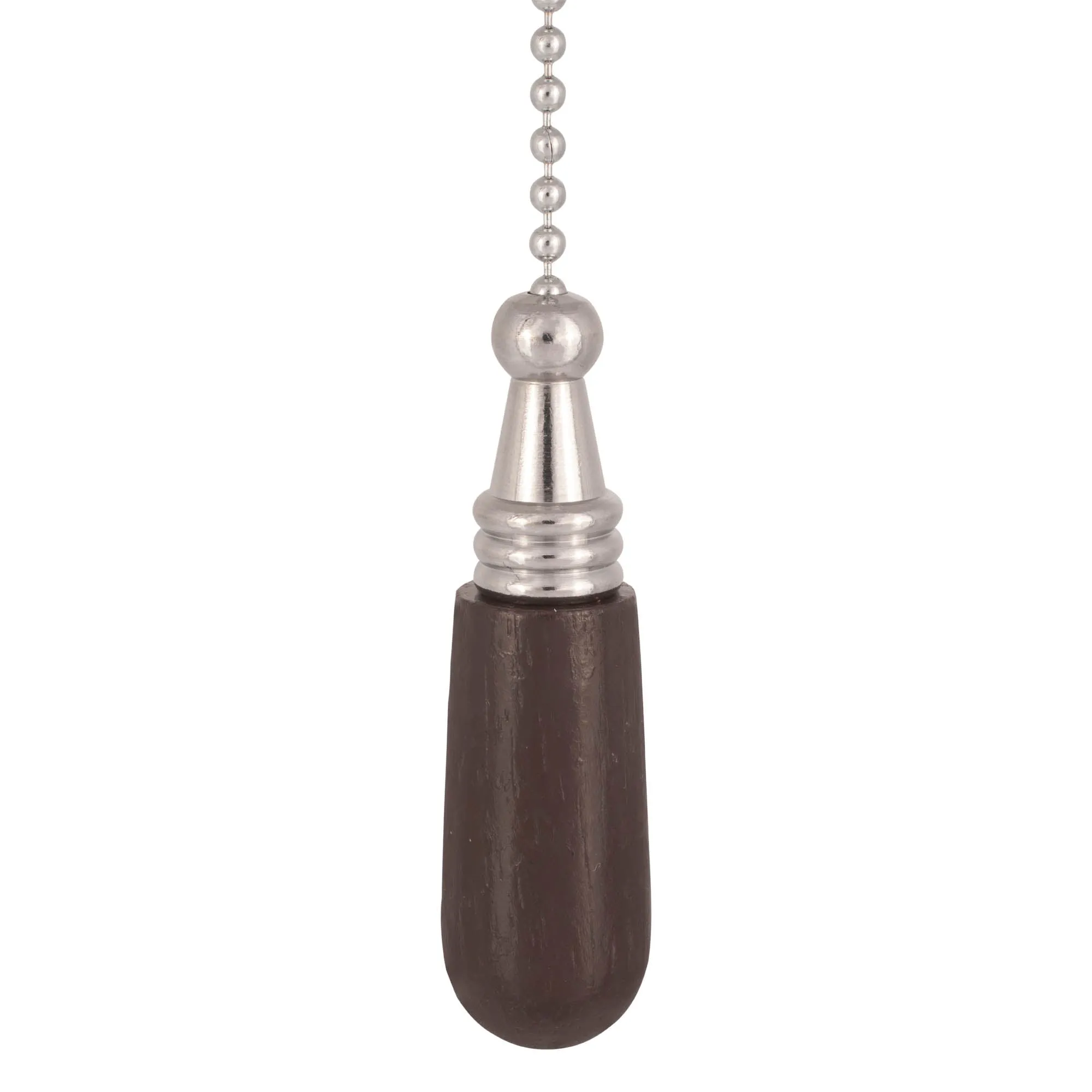 ElekTek Light Pull Chain Wooden Drop With 80cm Matching Chain