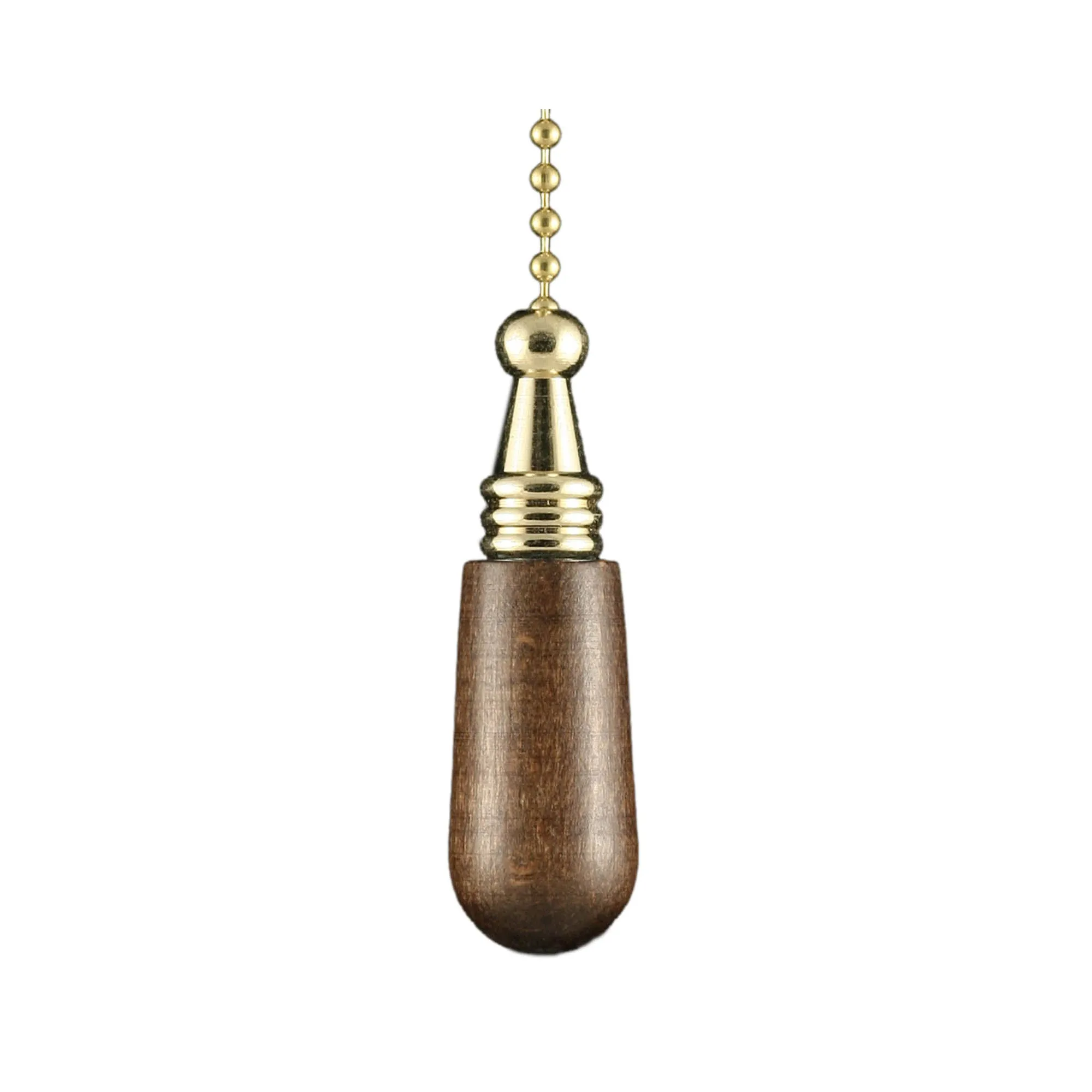 ElekTek Light Pull Chain Wooden Drop With 80cm Matching Chain
