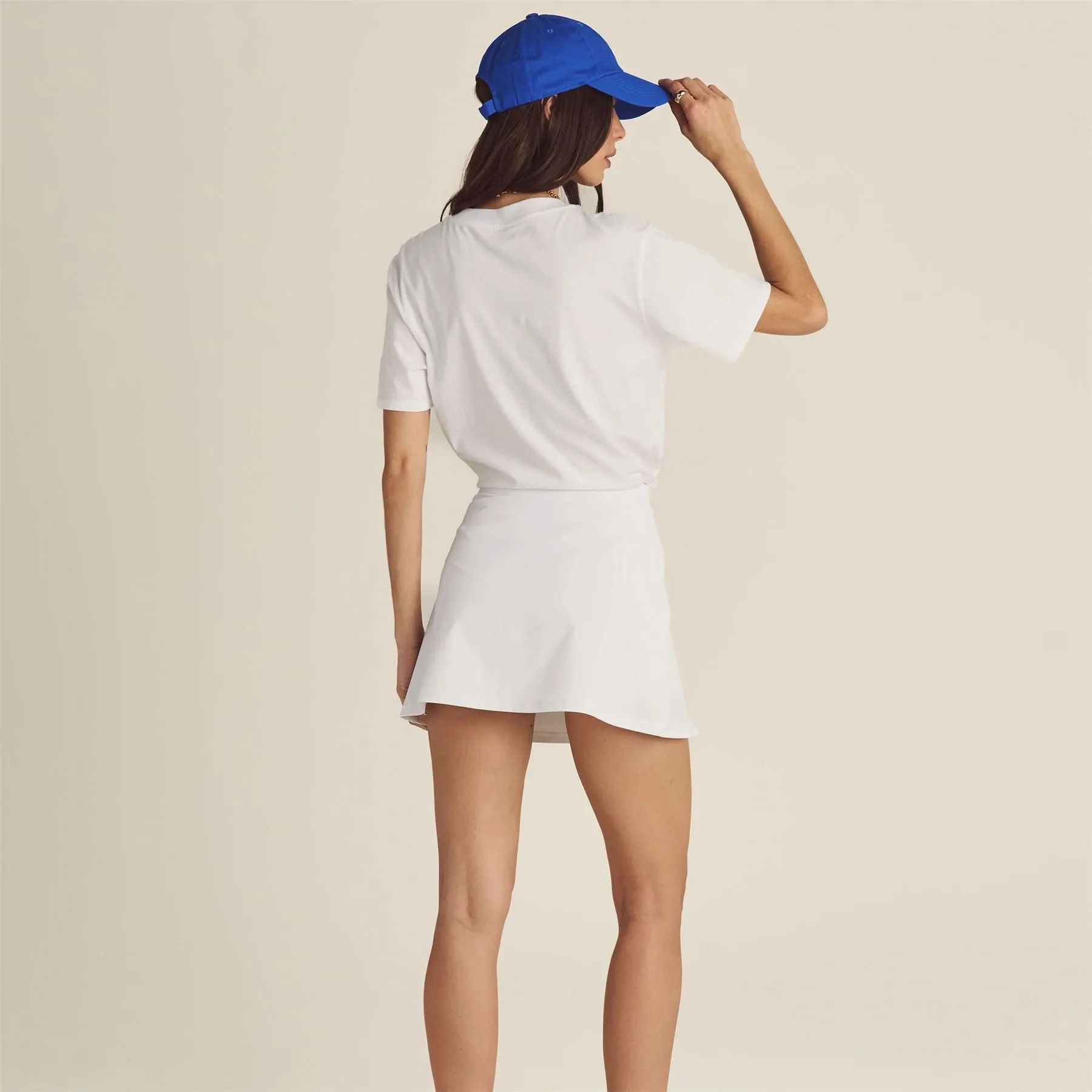Ella High Waisted Skirt White