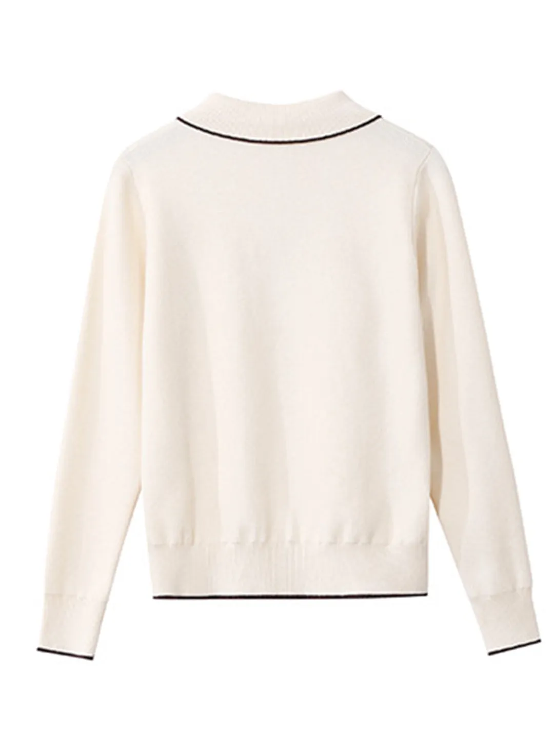 Emma French Style Doll Collar Knitted Sweater-Blue