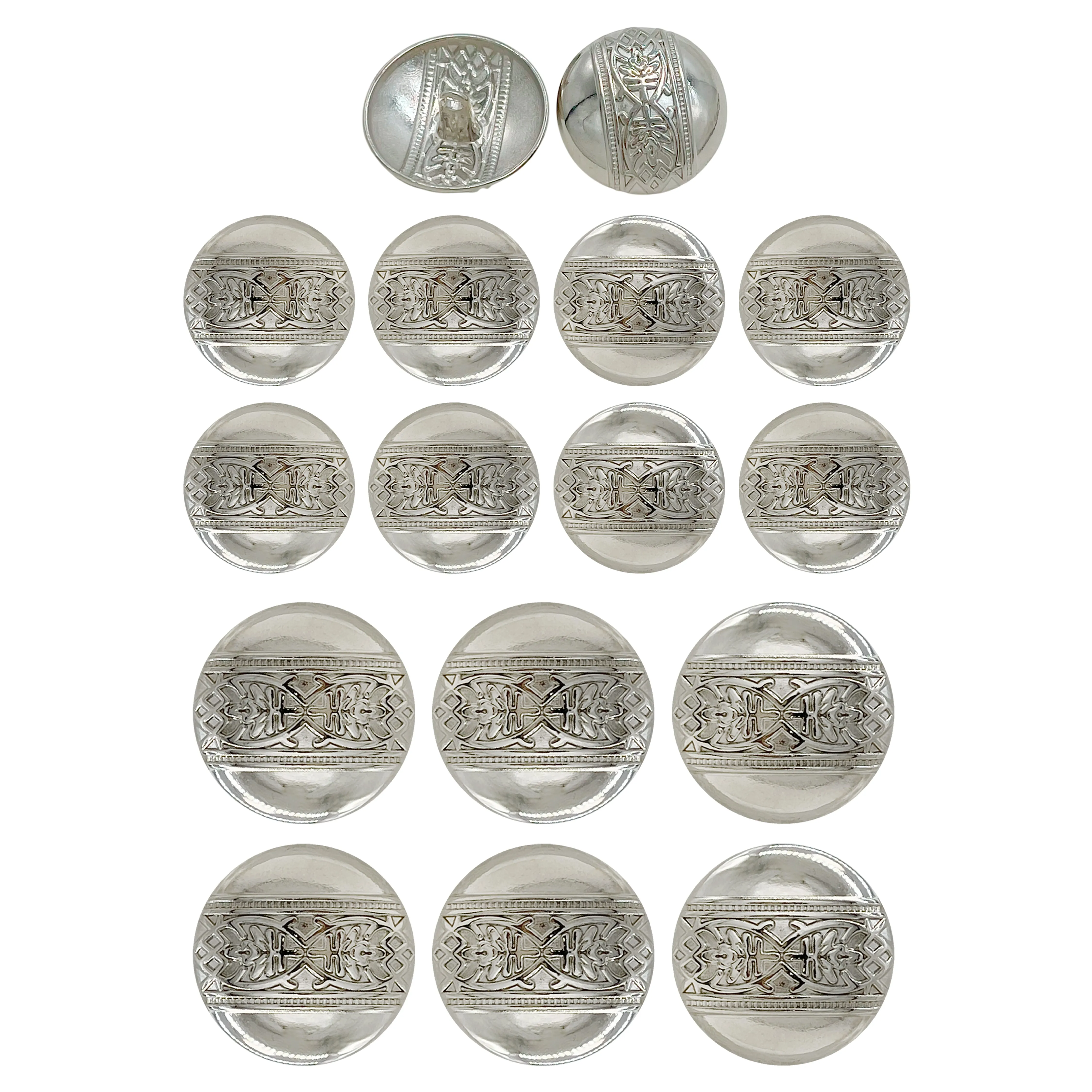 Etched Design Metal Buttons