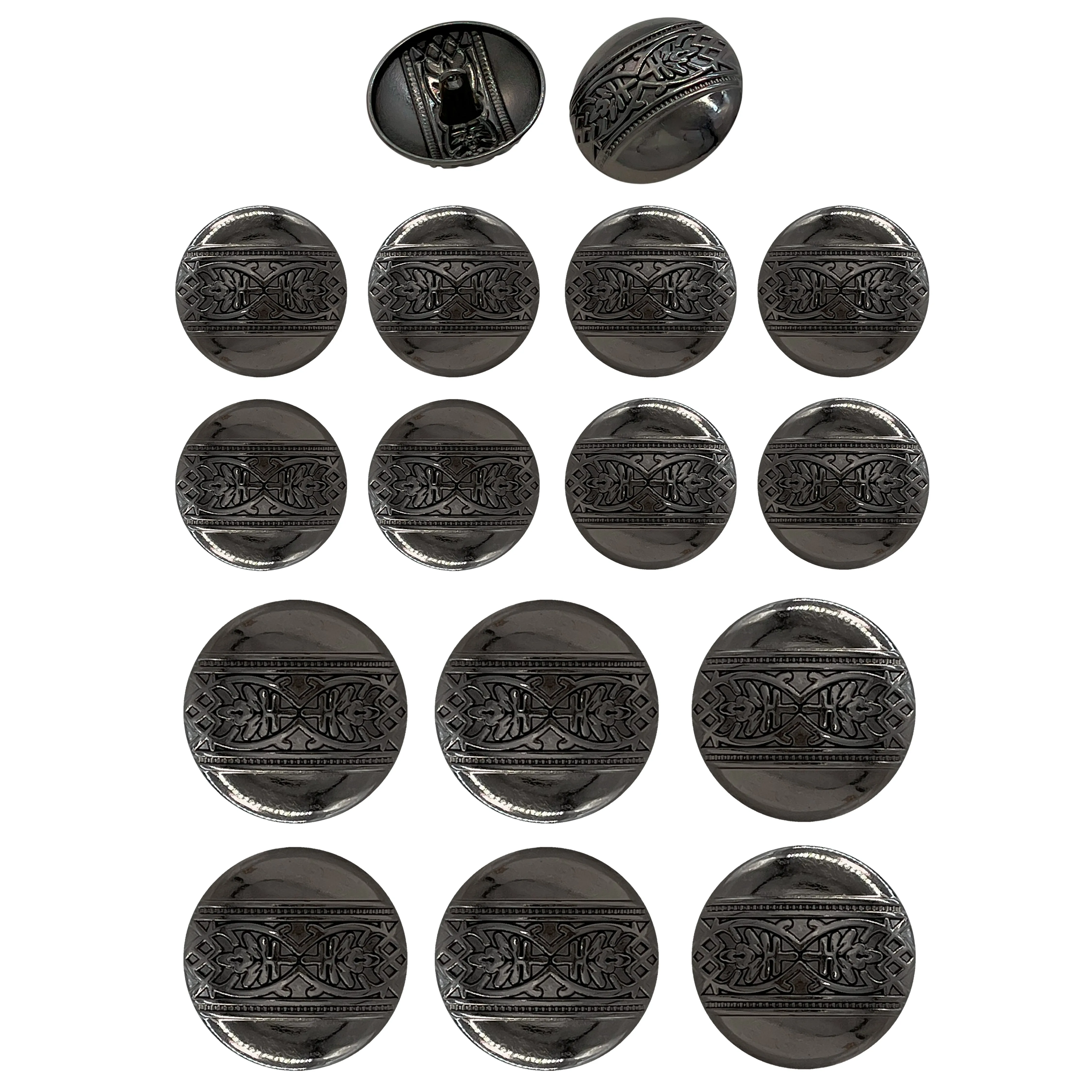 Etched Design Metal Buttons