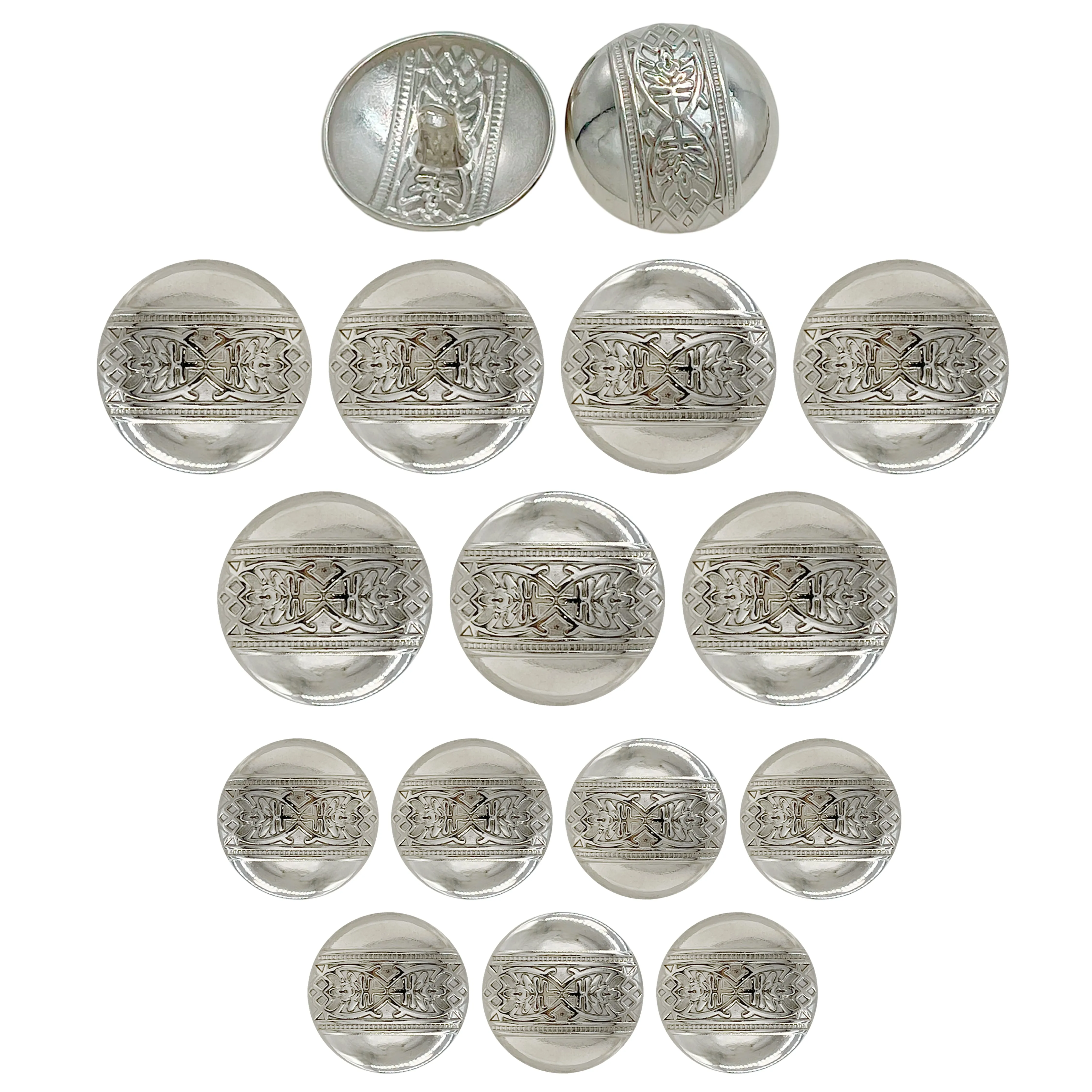 Etched Design Metal Buttons