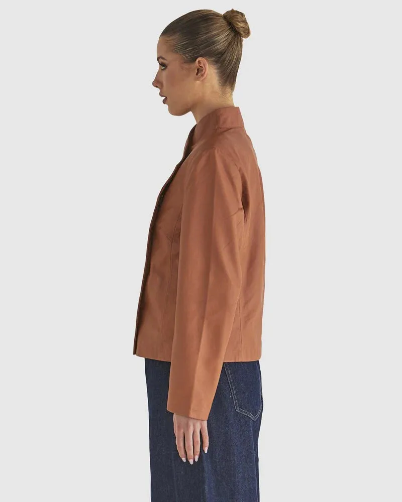 Fate & Becker Airborne Leather Jacket - Tan