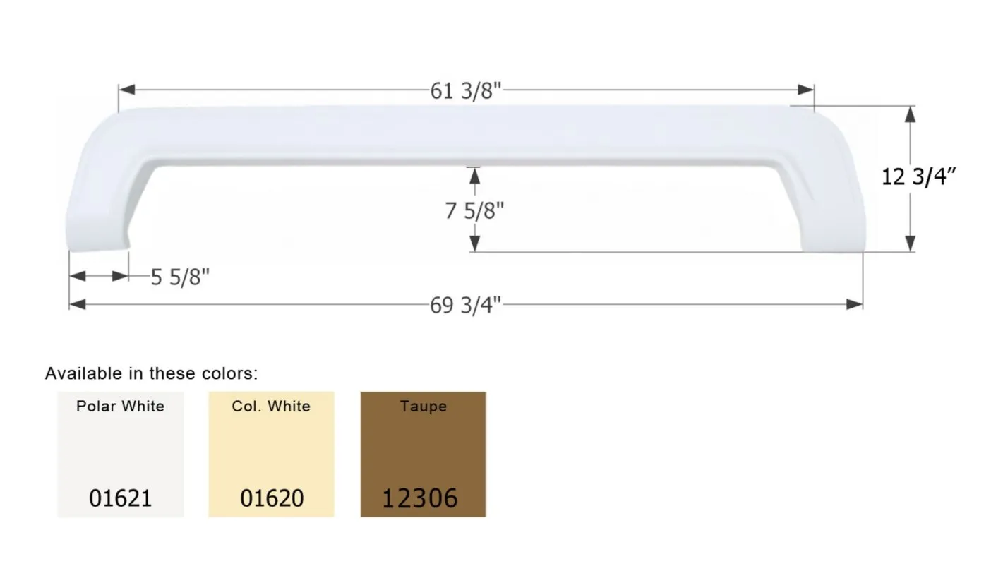 Fender Skirt for Thor-Tandem Axle, Colonial White