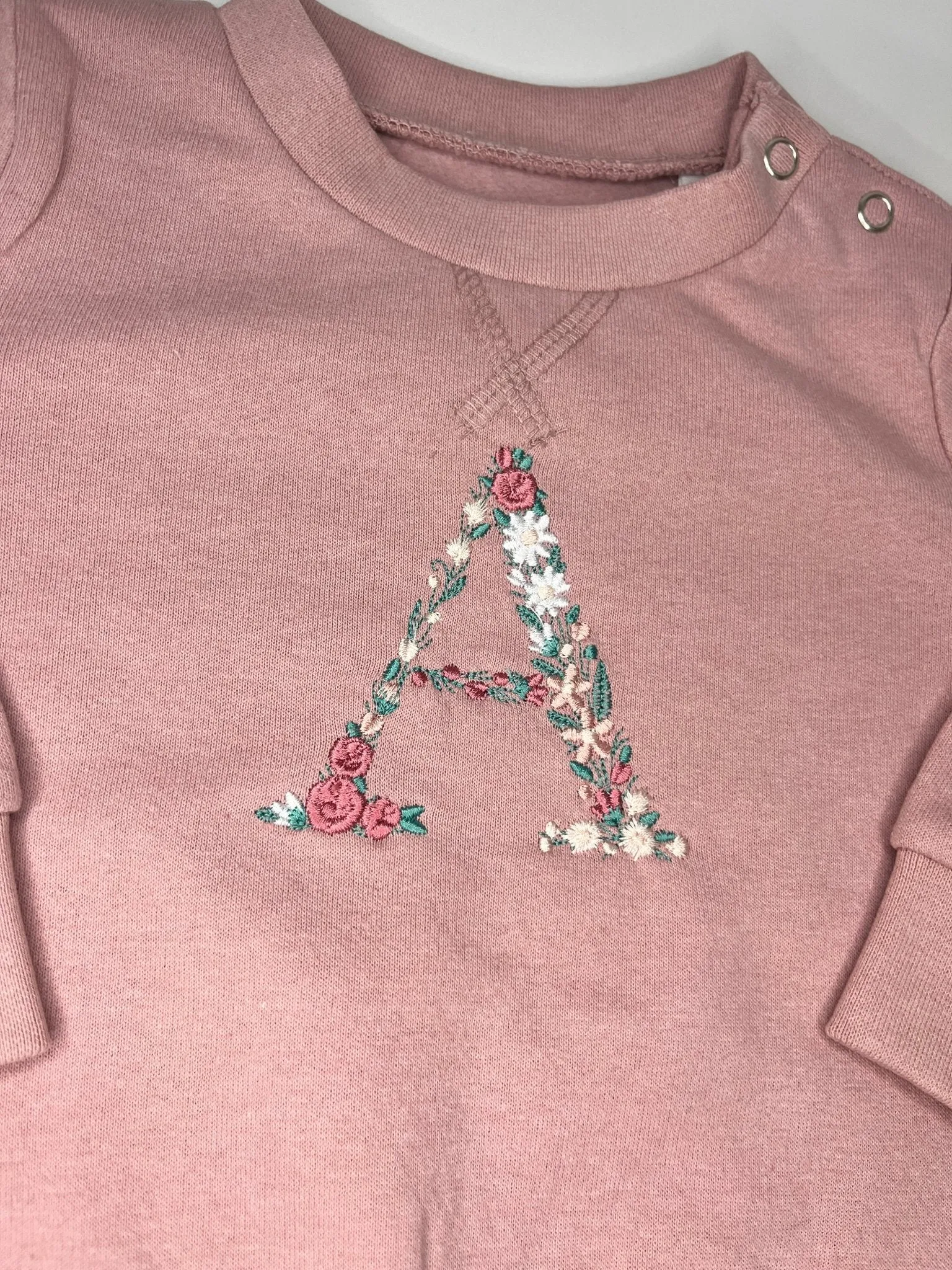 Floral Initial Sweater