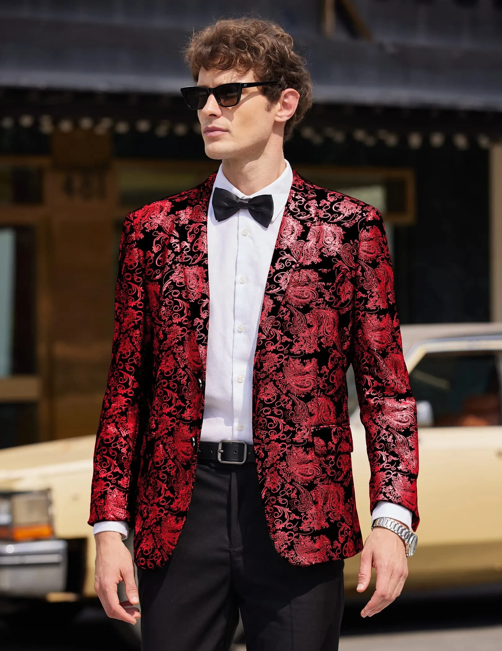 Floral Luxury Tuxedo Dinner Party Blazer (US Only)