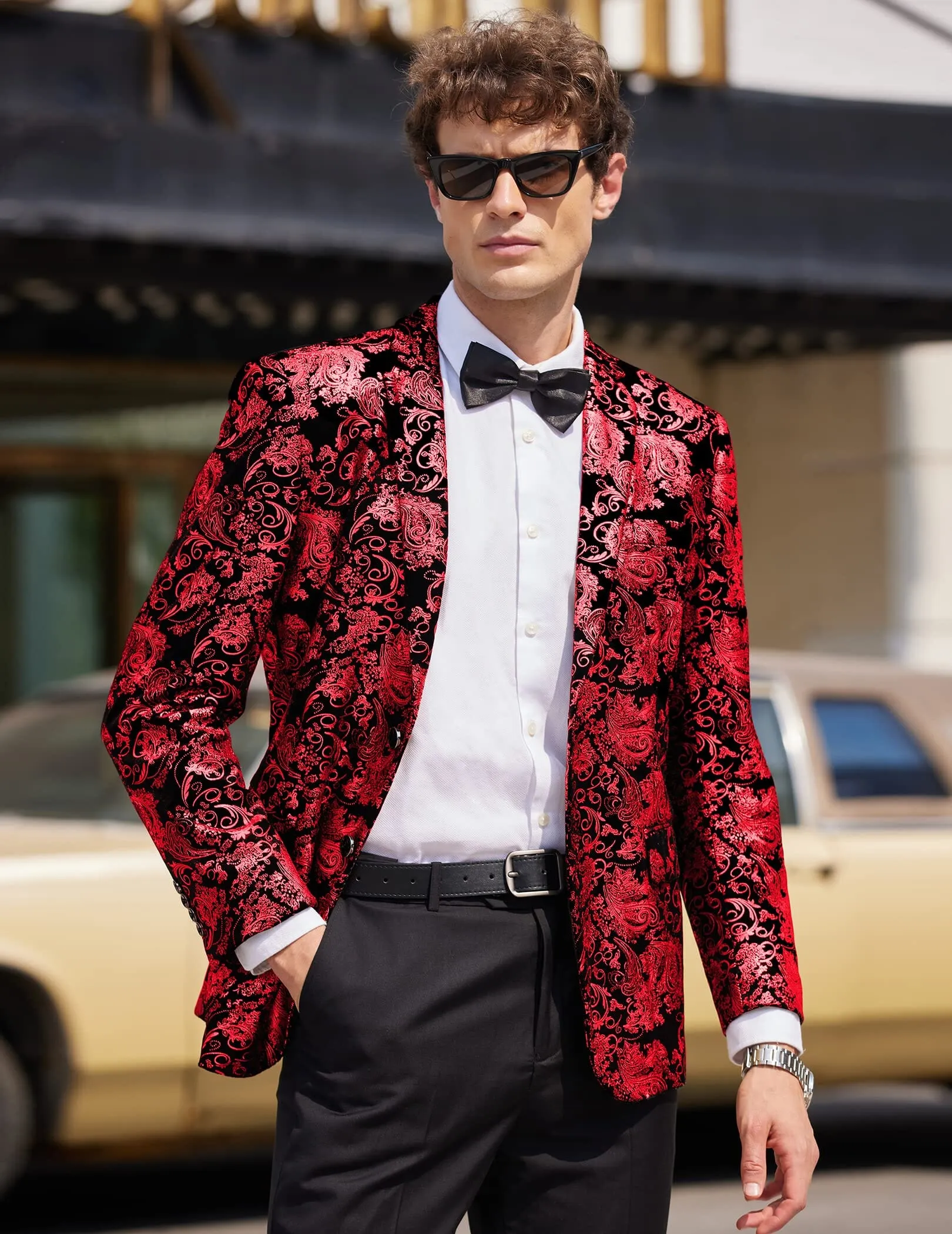 Floral Luxury Tuxedo Dinner Party Blazer (US Only)