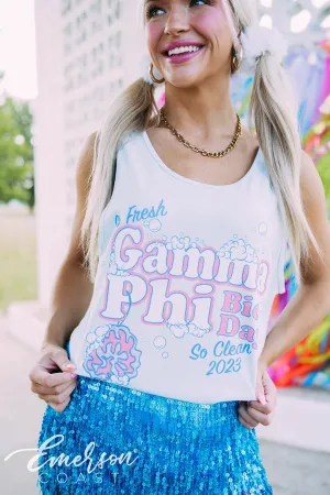 Gamma Phi So Fresh So Clean Bid Day Tank