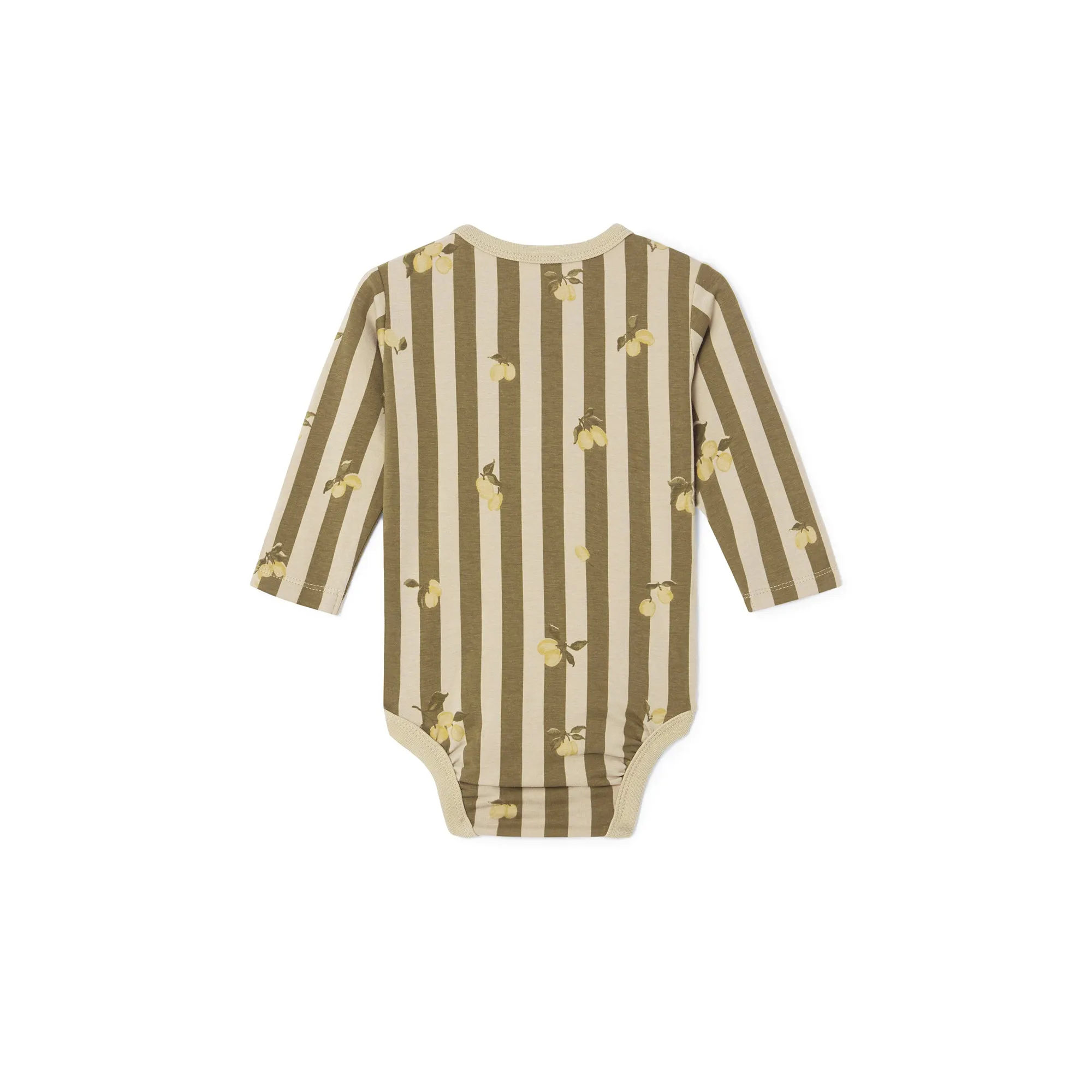 Garbo & Friends Stripe Prune Jersey LS Bodysuit