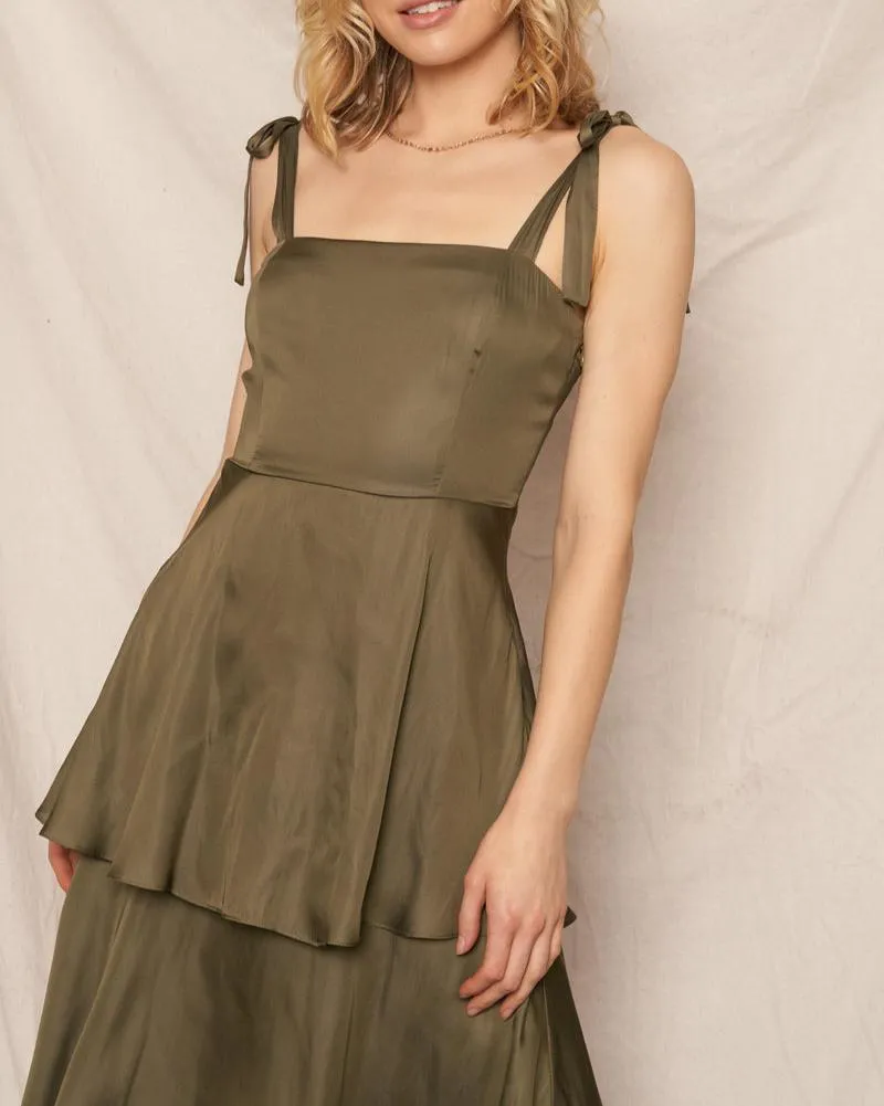 Gianna Silky and Smooth Tiered Sleeveless Dress (Assorted)