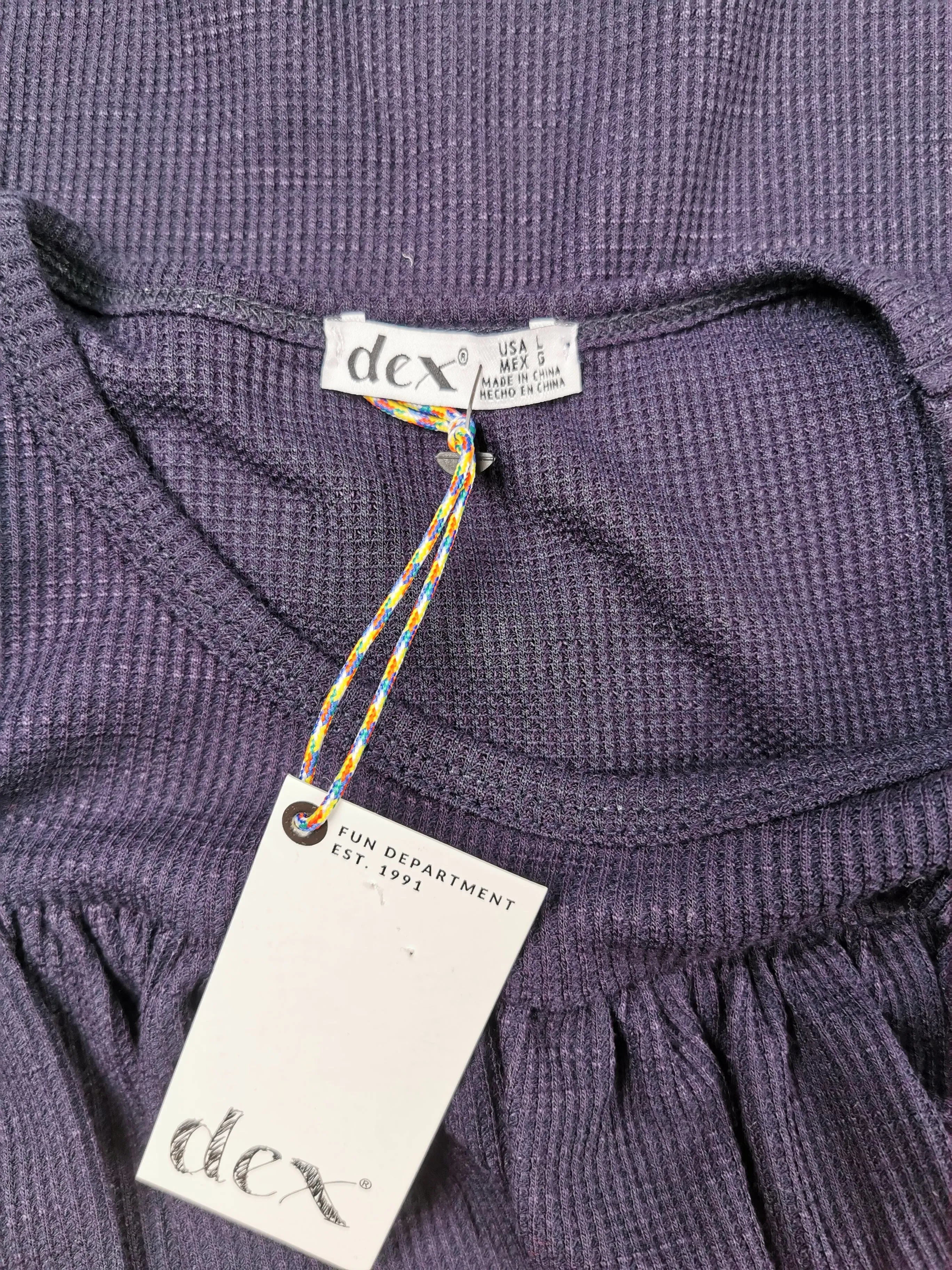 GIRL SIZE LARGE (12 YEARS) - DEX Kids, Navy Blue, Waffle Knit, Cold Shoulder Sweater NWT B32