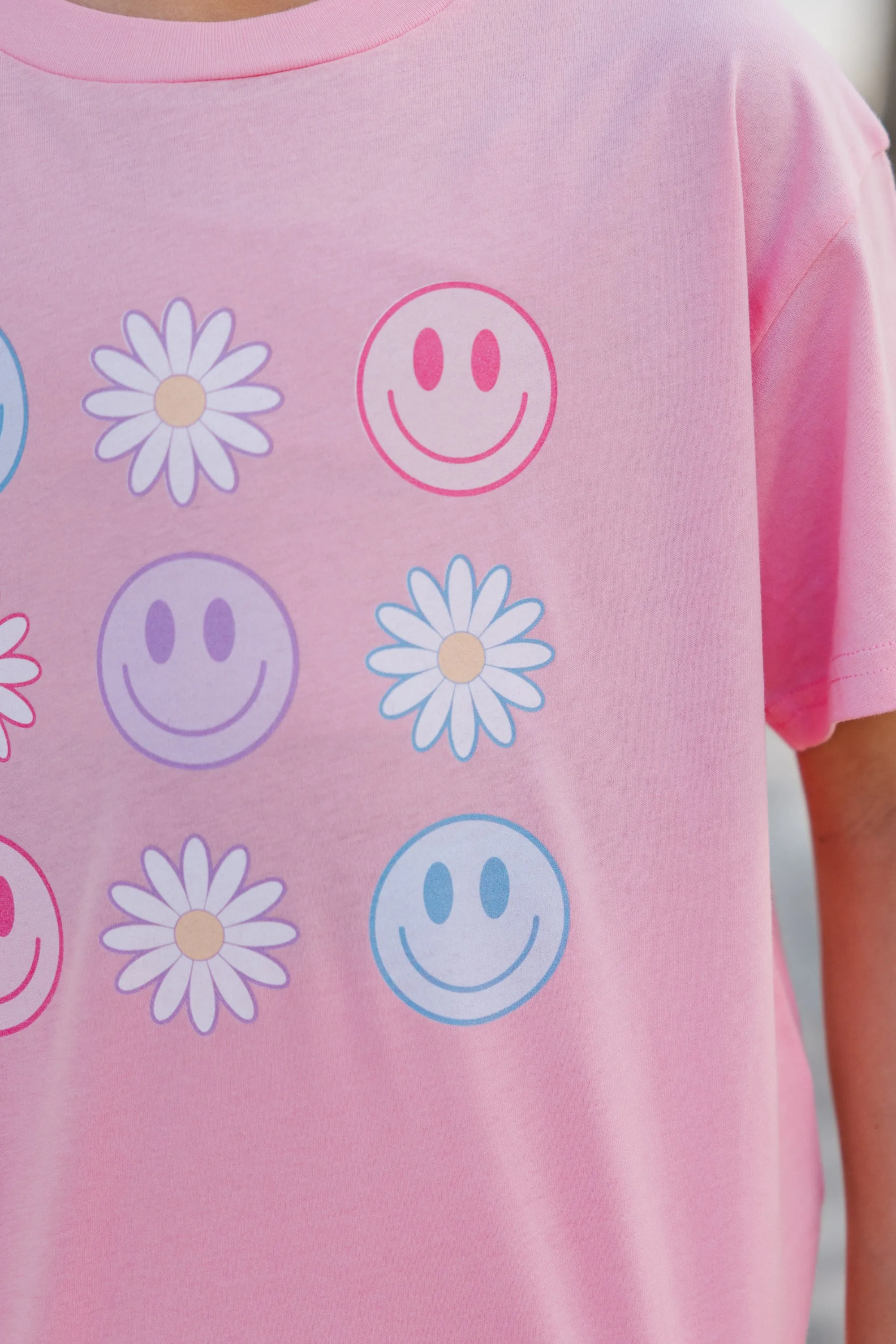 Girls: Springtime Daisies Blush Graphic Tee
