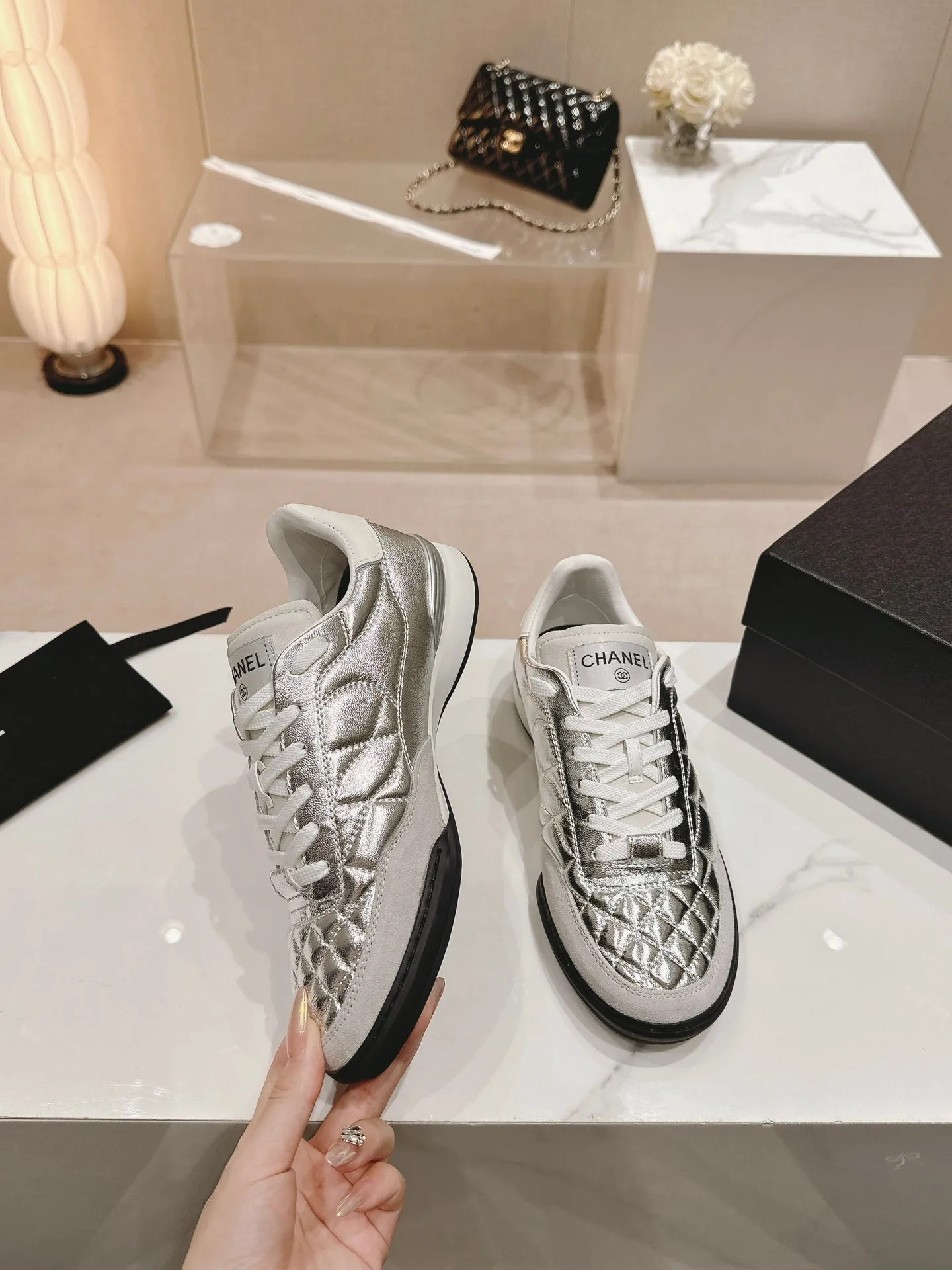 Gold and Silver Horn Baseball Shoes
