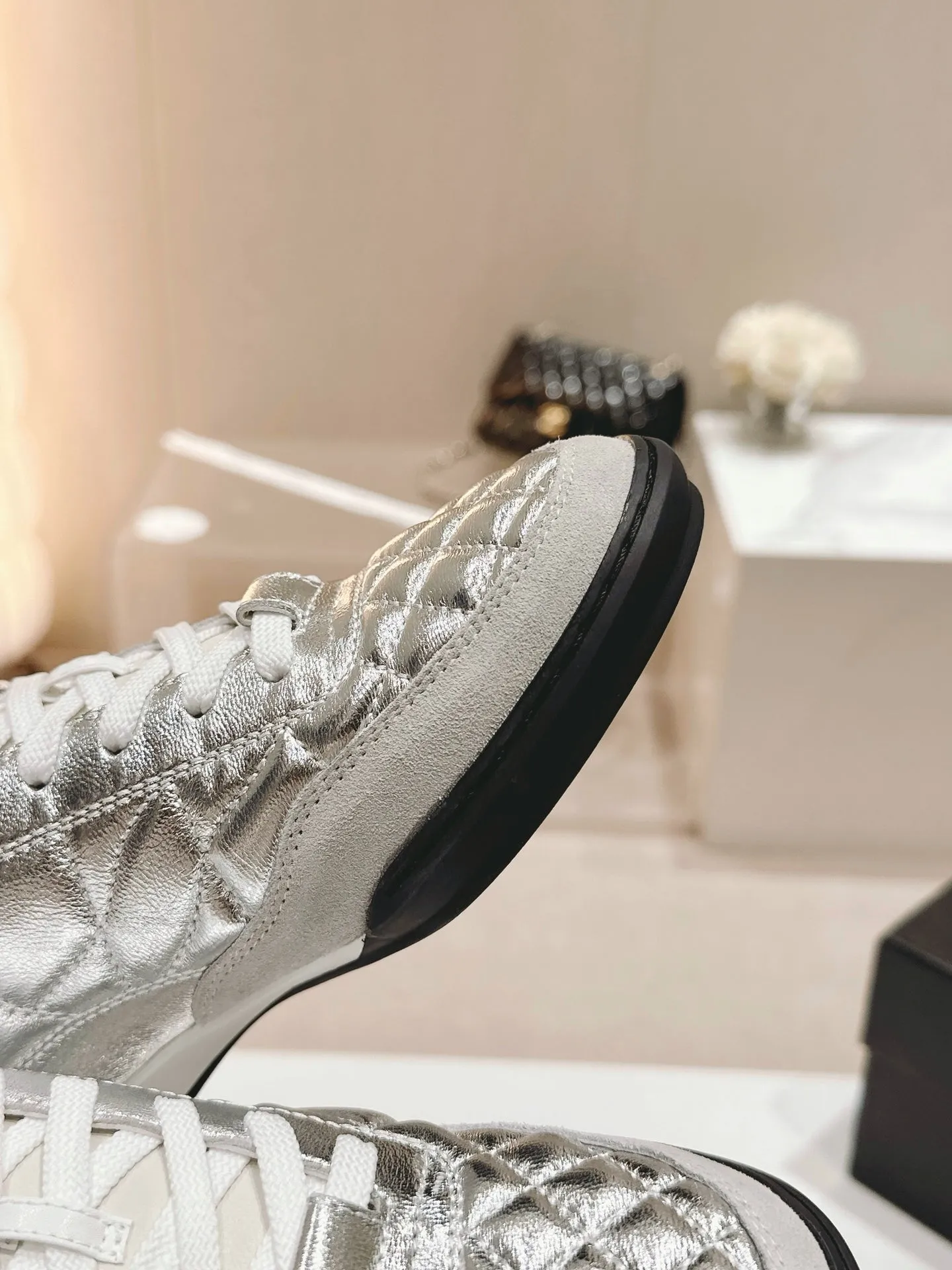 Gold and Silver Horn Baseball Shoes