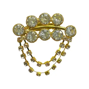 Gold Color Rhinestone & Crystal Brooch for Women's fashion