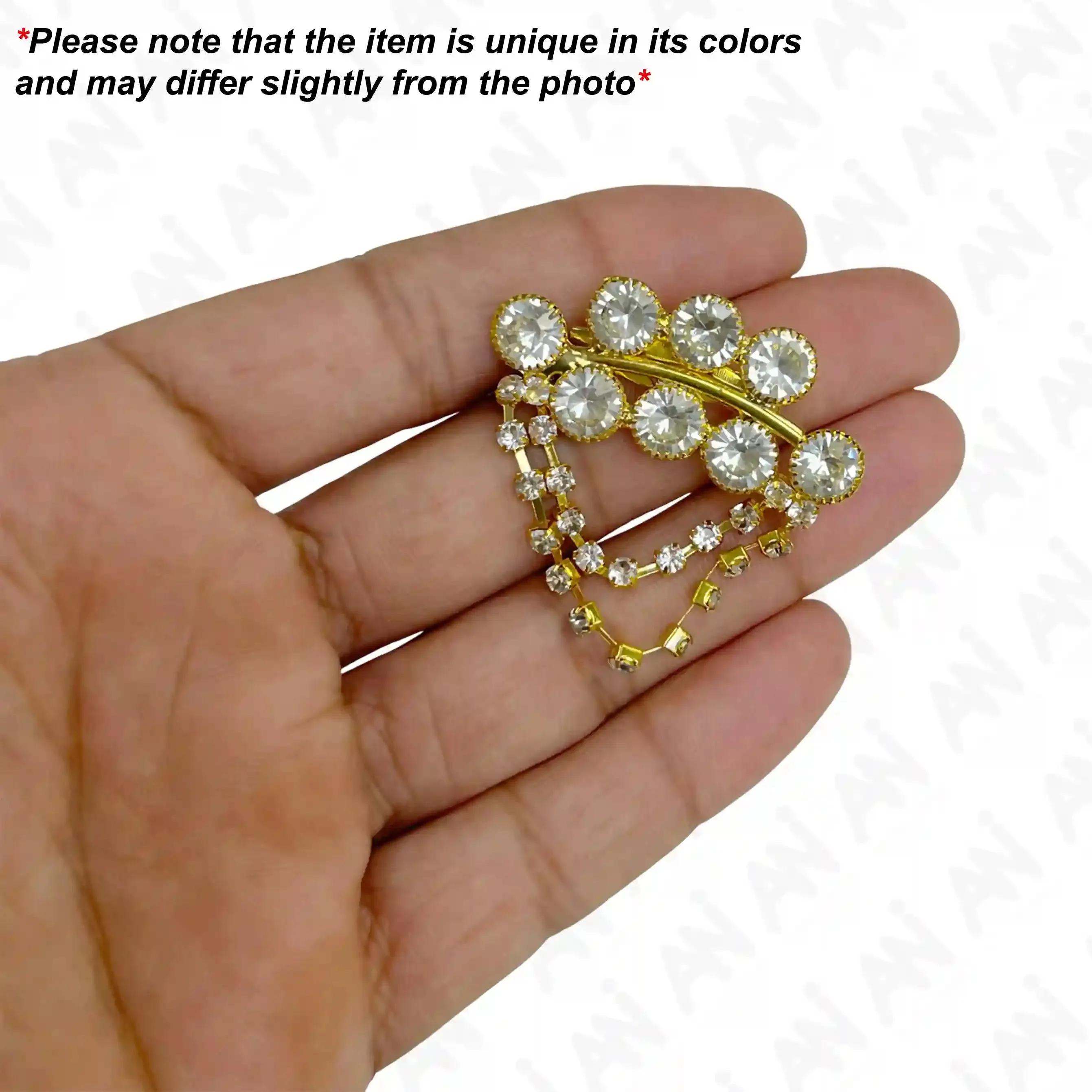 Gold Color Rhinestone & Crystal Brooch for Women's fashion