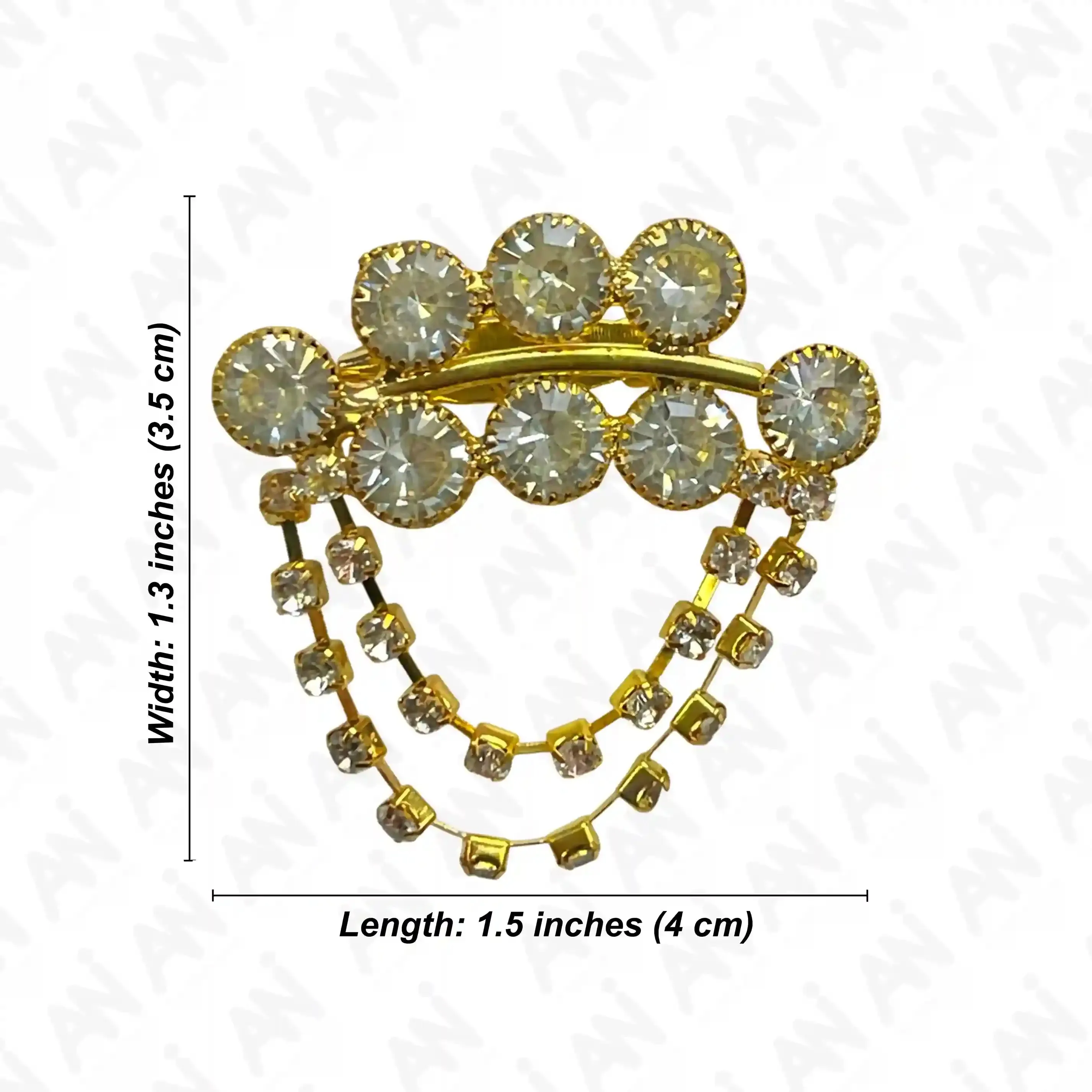 Gold Color Rhinestone & Crystal Brooch for Women's fashion