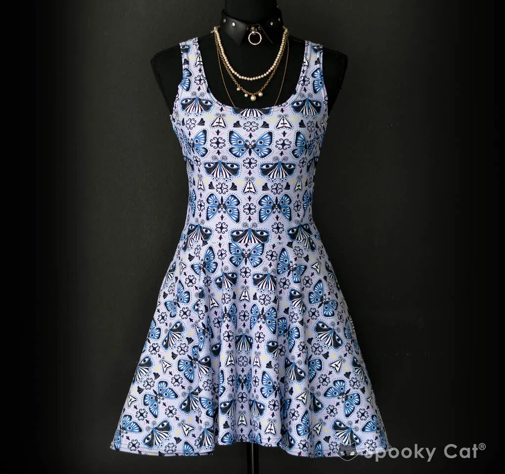 Goth Moth Skater Dress