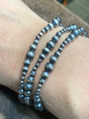 Greenwood 3mm Varied Navajo Pearl Stretch Bracelet