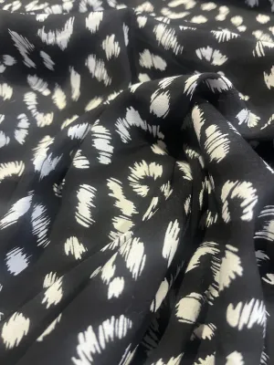 GREG 004 viscose crêpe black/white small design