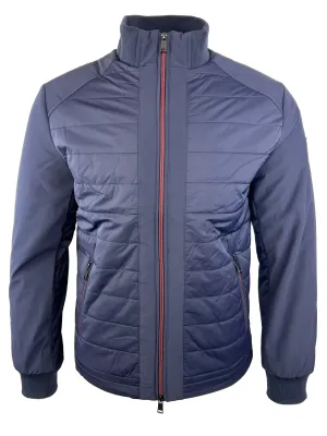 Guess Mens Tech Stretch Biker Jacket M3BL11WFOO0 Navy