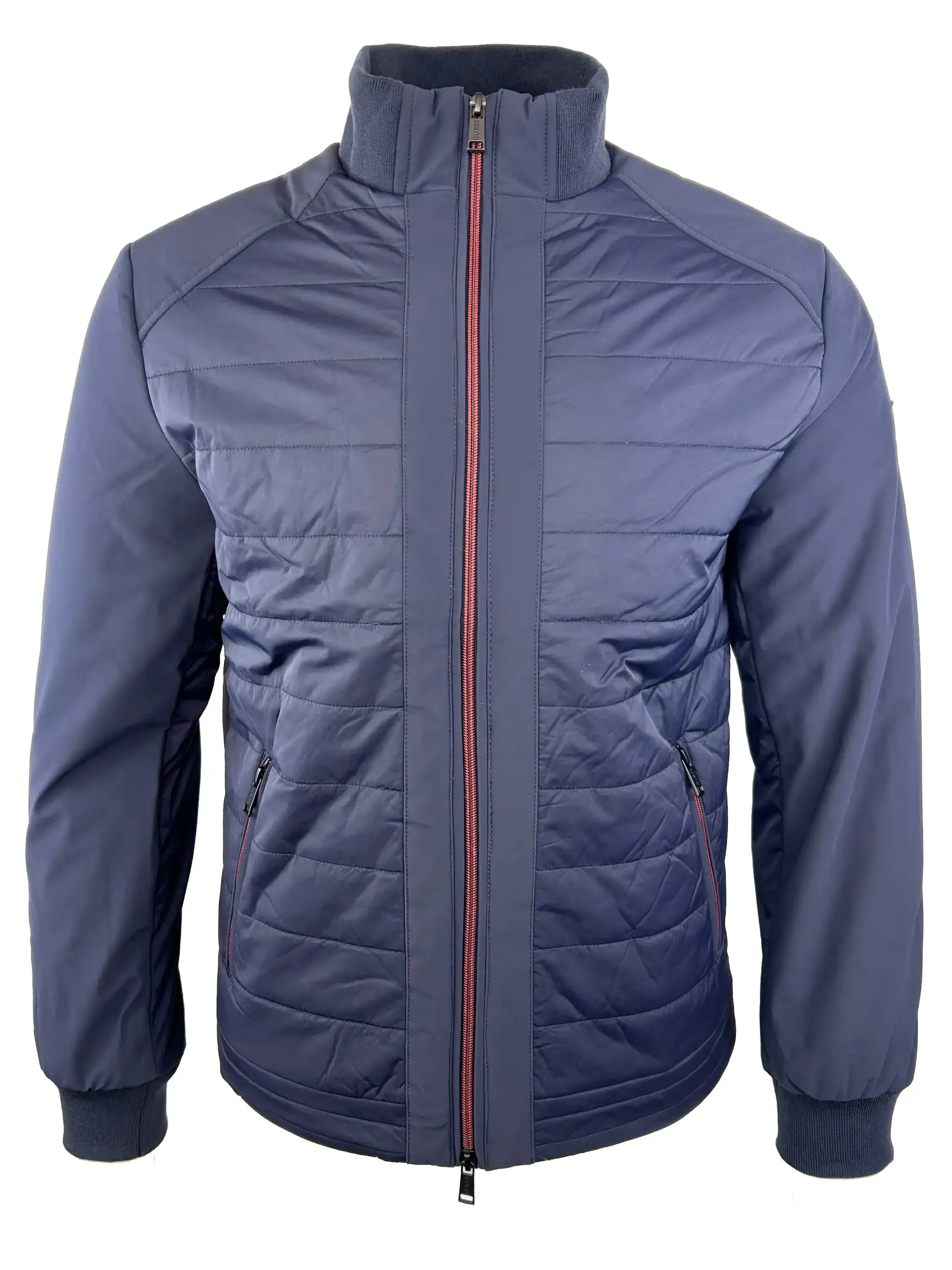 Guess Mens Tech Stretch Biker Jacket M3BL11WFOO0 Navy