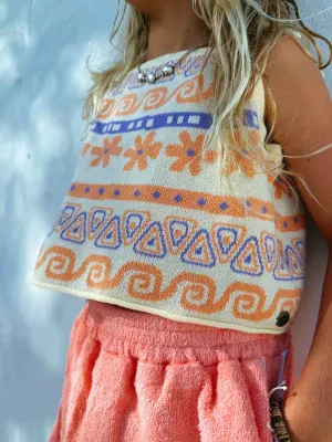 Hawaii Dayz knit summer tye crop - Retro Summer - Girls