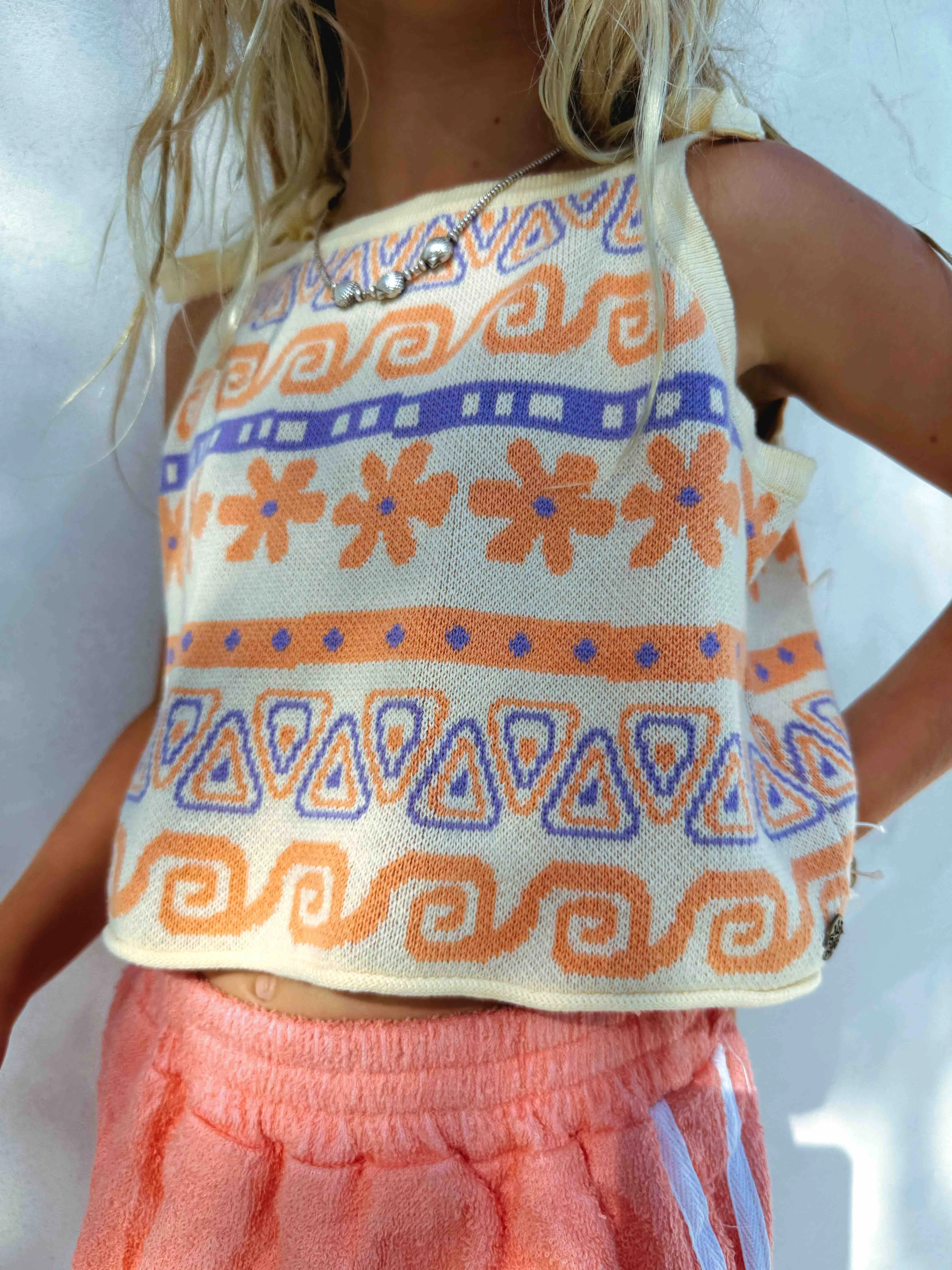 Hawaii Dayz knit summer tye crop - Retro Summer - Girls