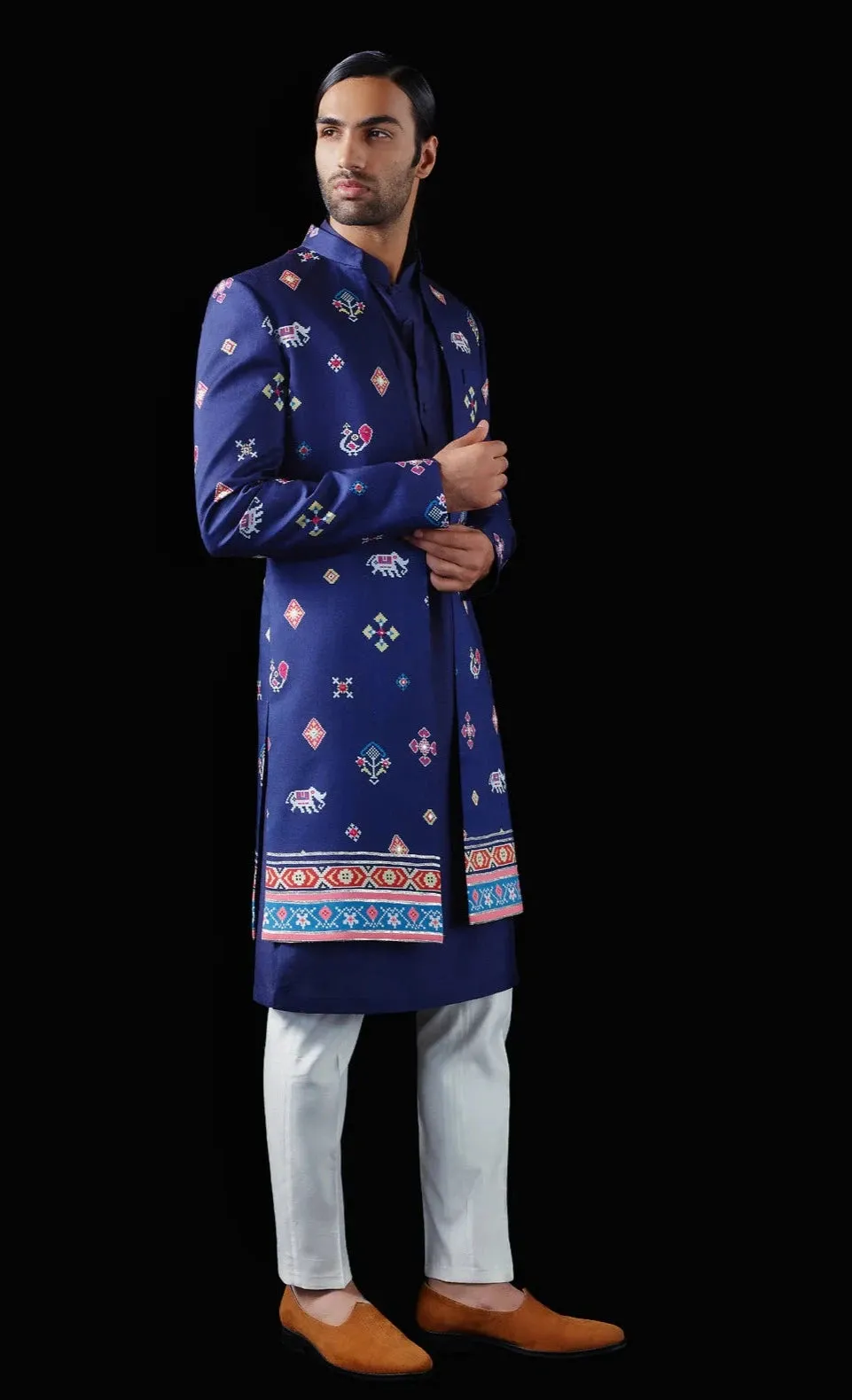 Hayaat Indo Western Jacket with Kurta & Pant