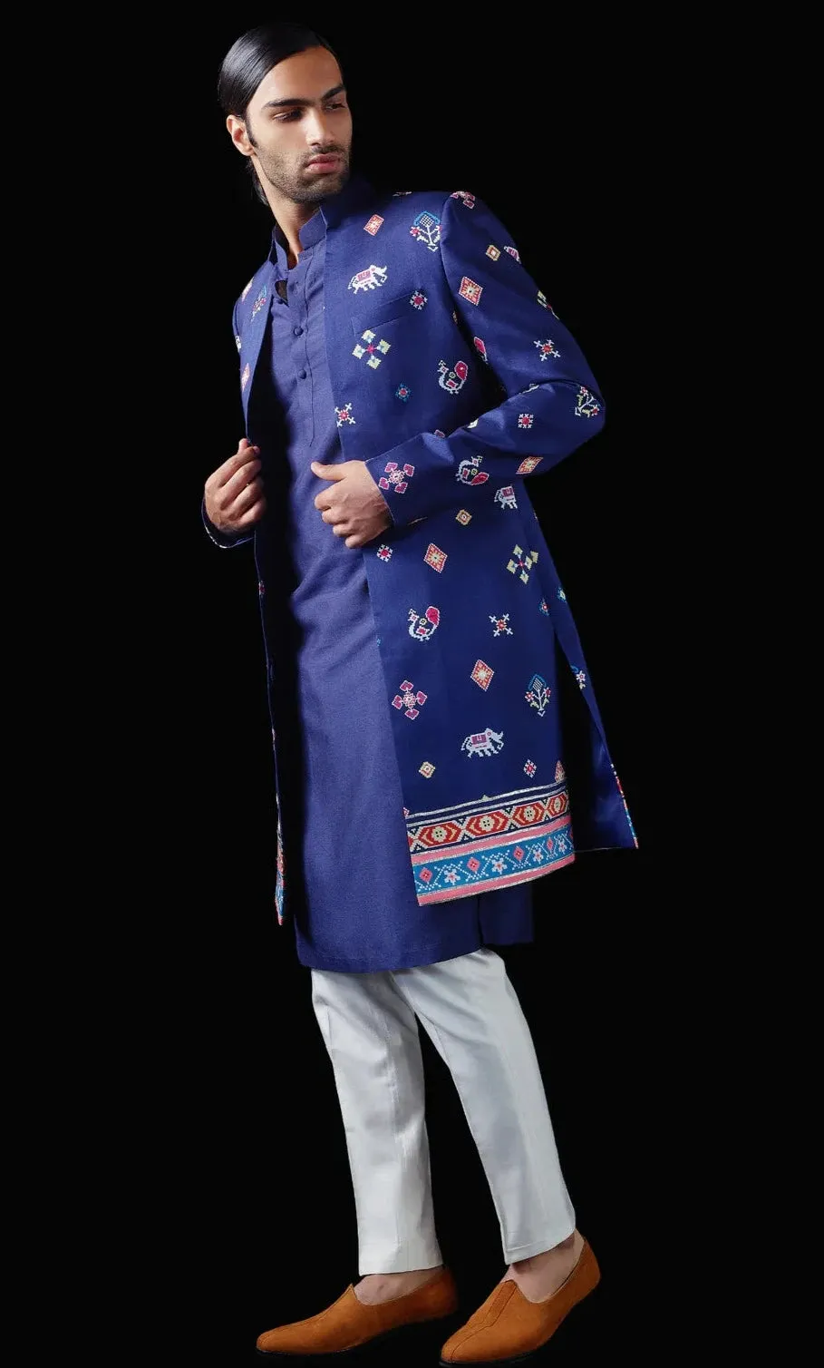 Hayaat Indo Western Jacket with Kurta & Pant