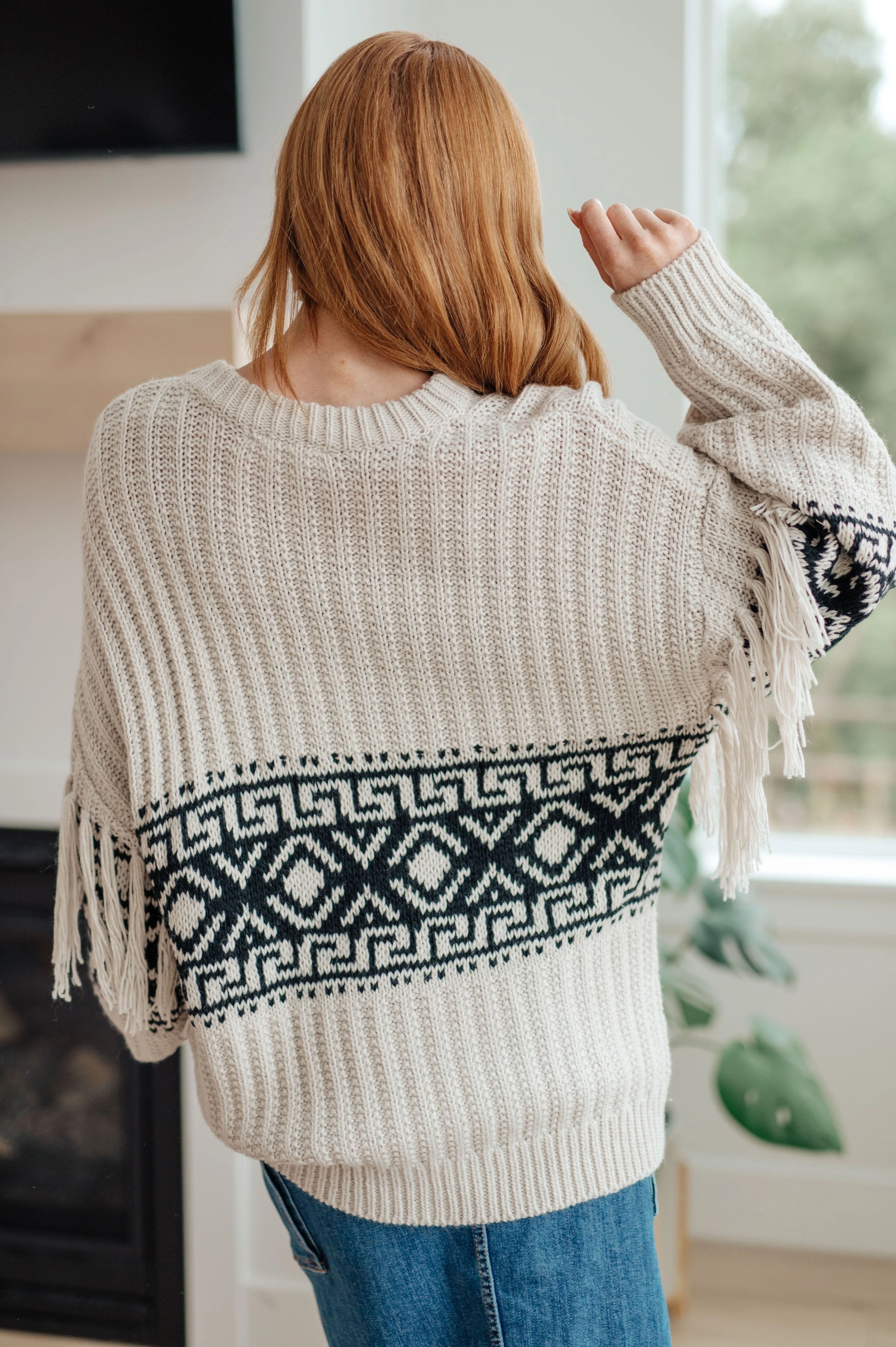 Hazel Blues® |  Don't Waver Fringe Detail Sweater