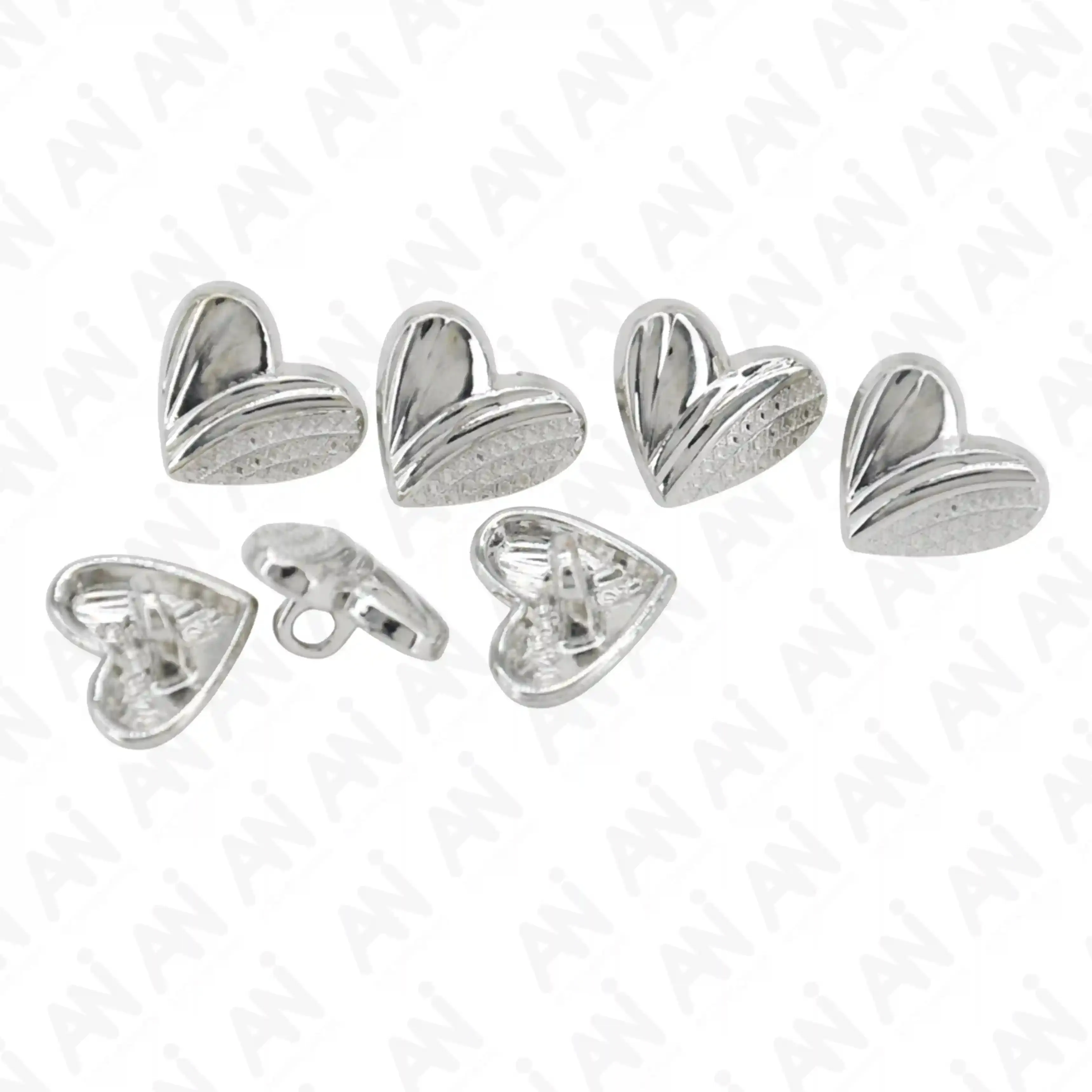 Heart Shape Metal Shirt Buttons