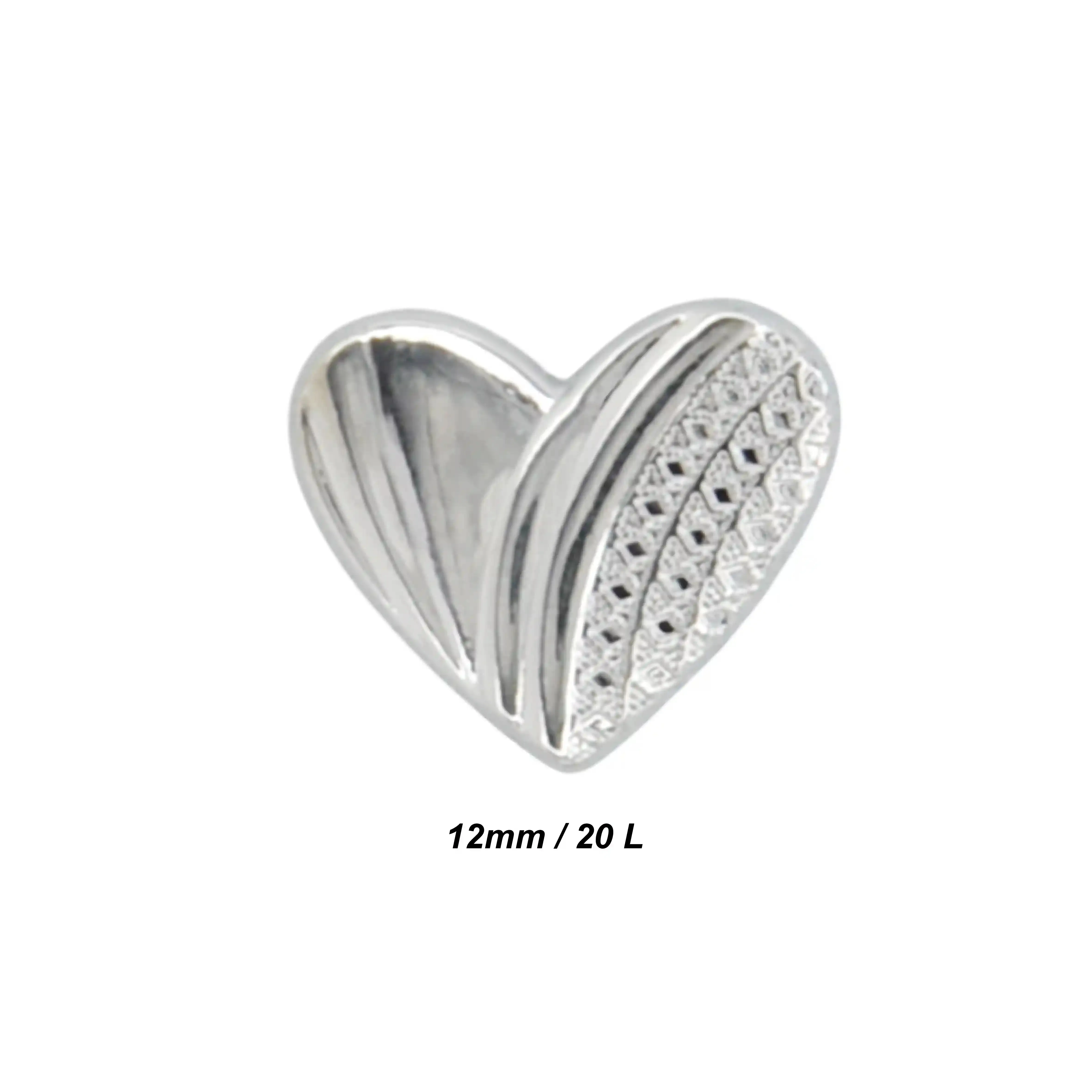 Heart Shape Metal Shirt Buttons