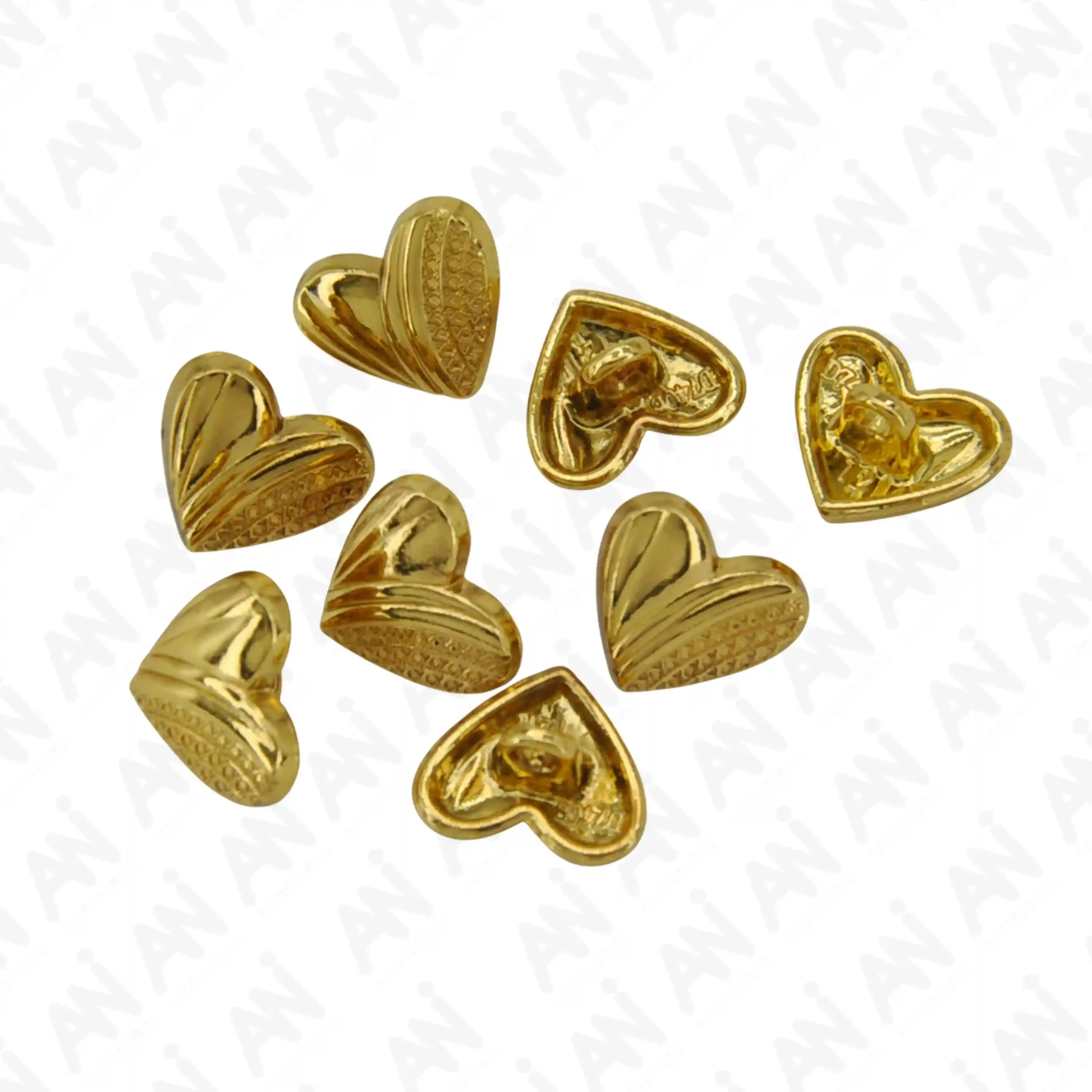 Heart Shape Metal Shirt Buttons
